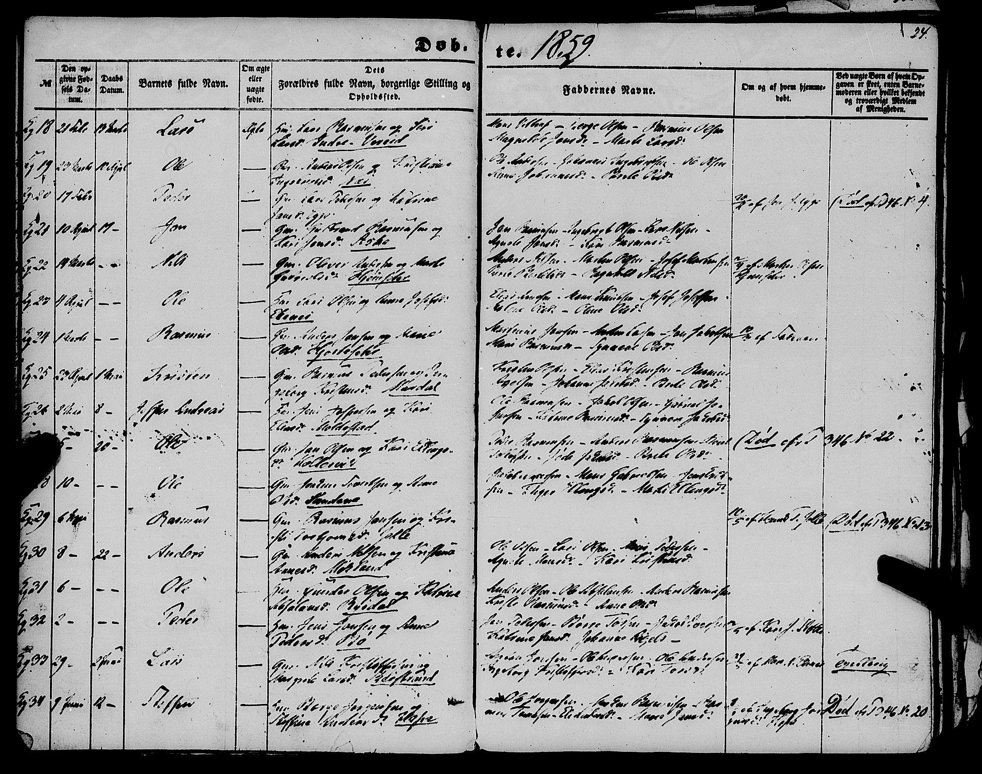 Gloppen sokneprestembete, AV/SAB-A-80101/H/Haa/Haaa/L0009: Parish register (official) no. A 9, 1855-1870, p. 24