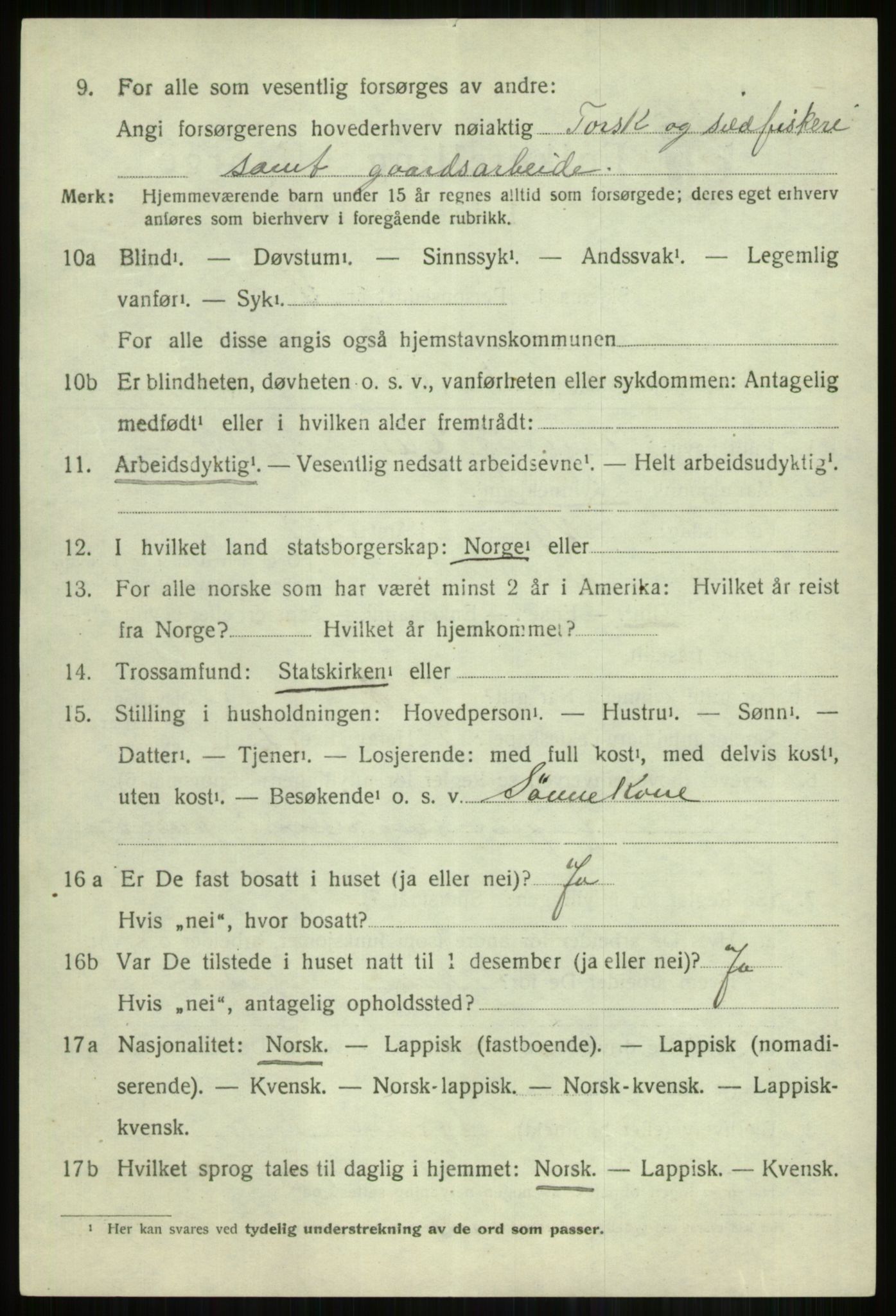 SATØ, 1920 census for Skjervøy, 1920, p. 3510
