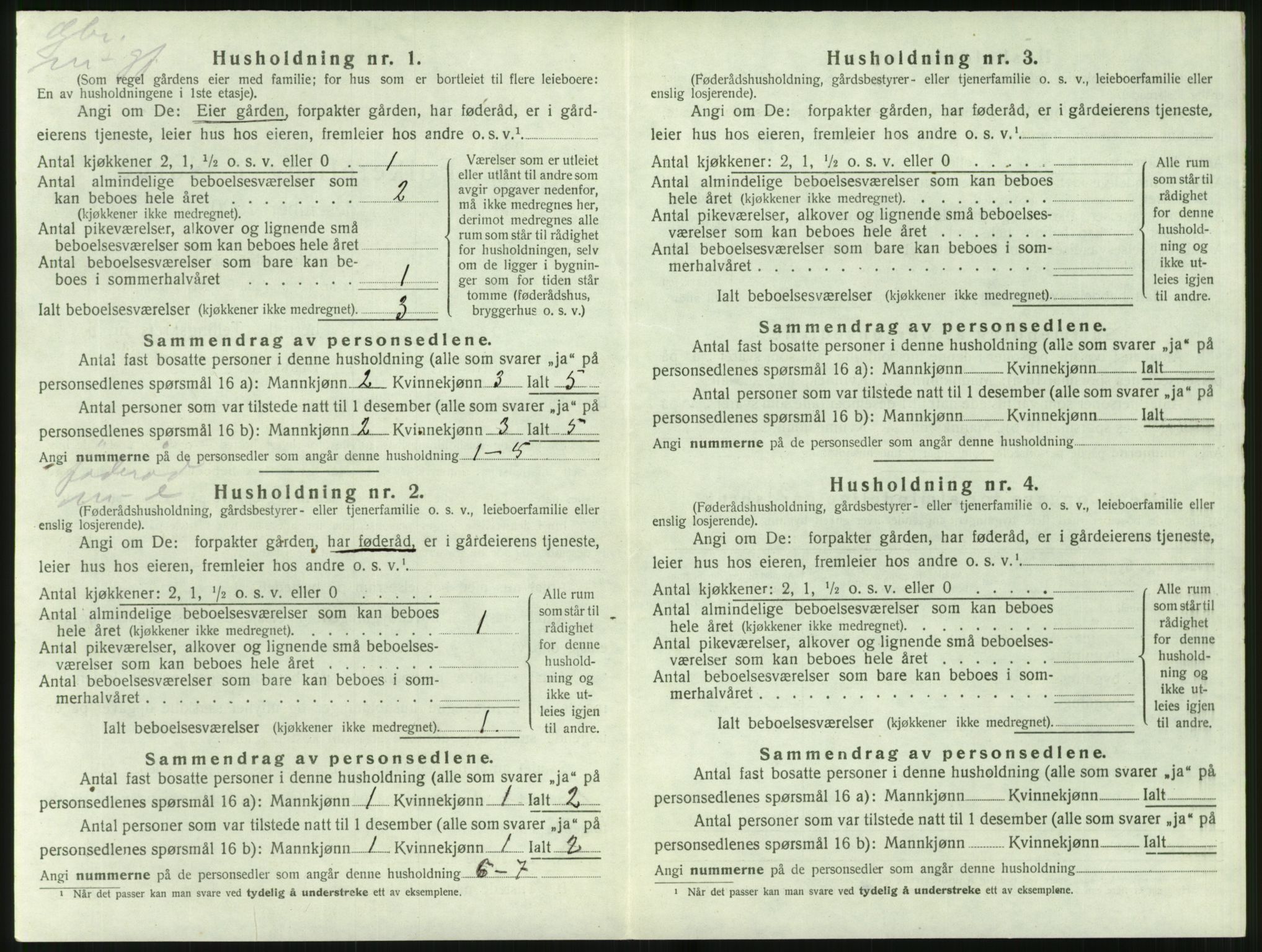 SAT, 1920 census for Hjørundfjord, 1920, p. 172