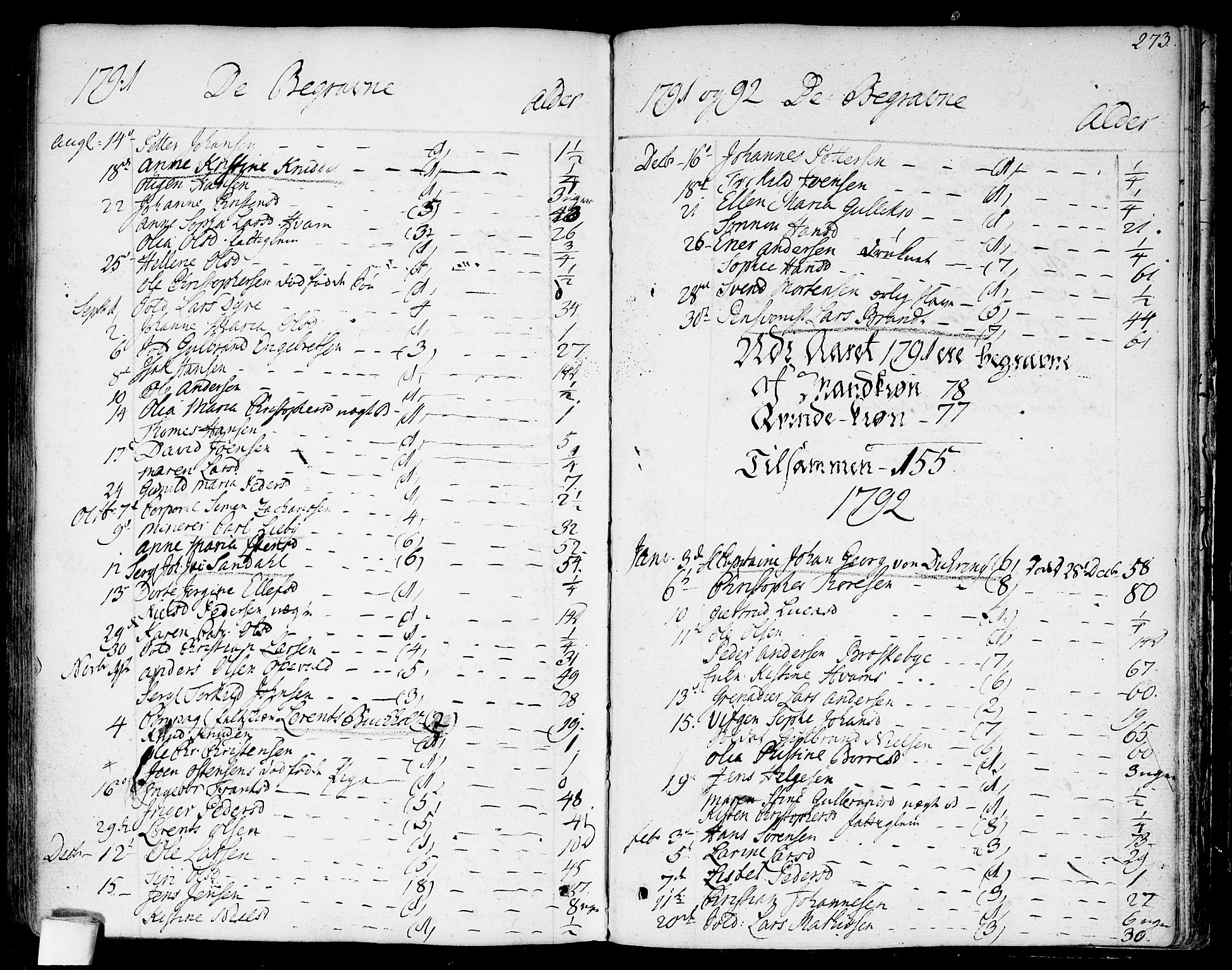 Garnisonsmenigheten Kirkebøker, SAO/A-10846/F/Fa/L0003: Parish register (official) no. 3, 1777-1809, p. 273