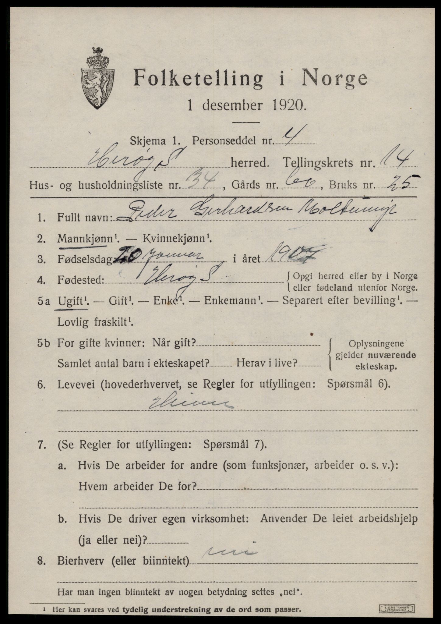 SAT, 1920 census for Herøy (MR), 1920, p. 9027