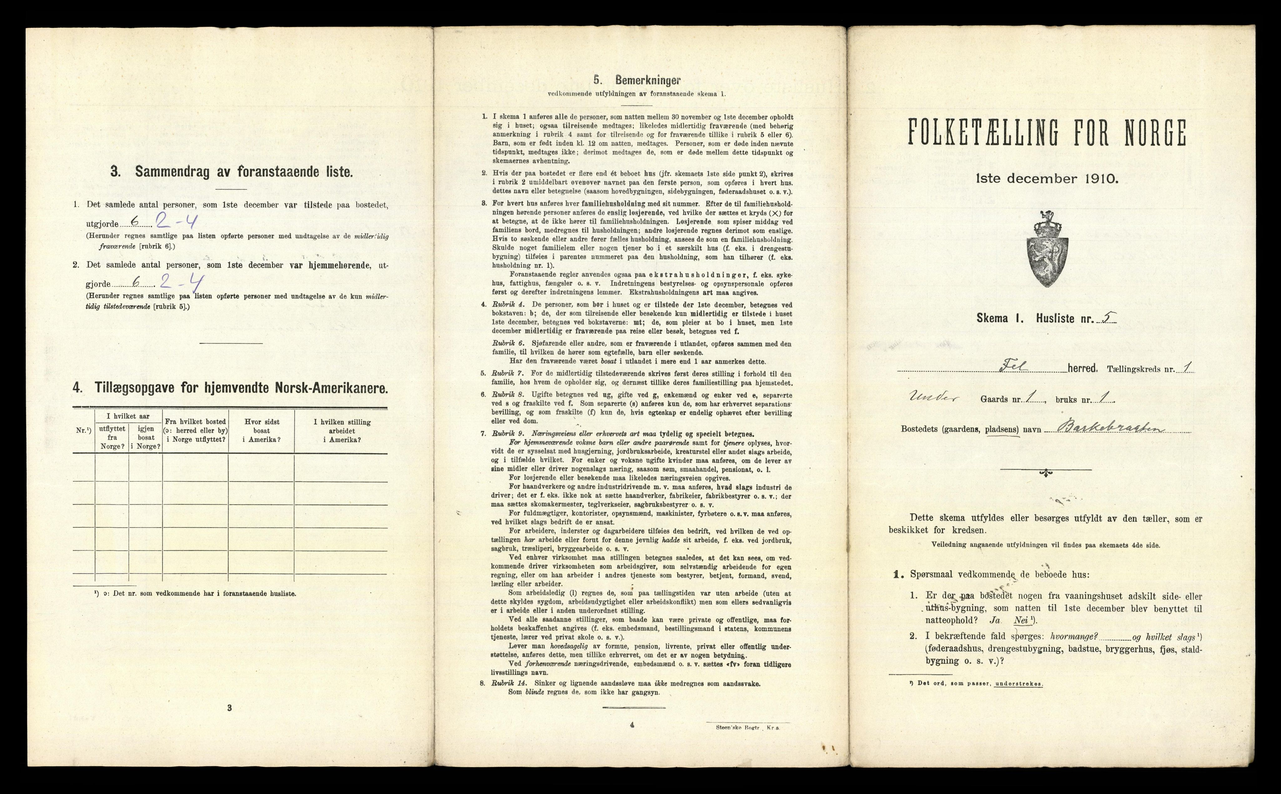 RA, 1910 census for Fet, 1910, p. 43