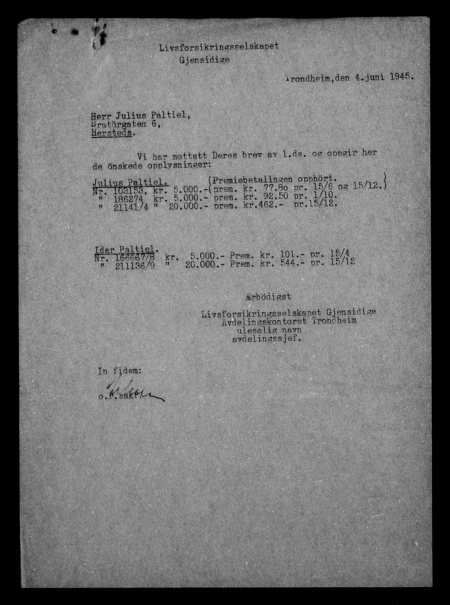 Justisdepartementet, Tilbakeføringskontoret for inndratte formuer, AV/RA-S-1564/H/Hc/Hca/L0906: --, 1945-1947, p. 392