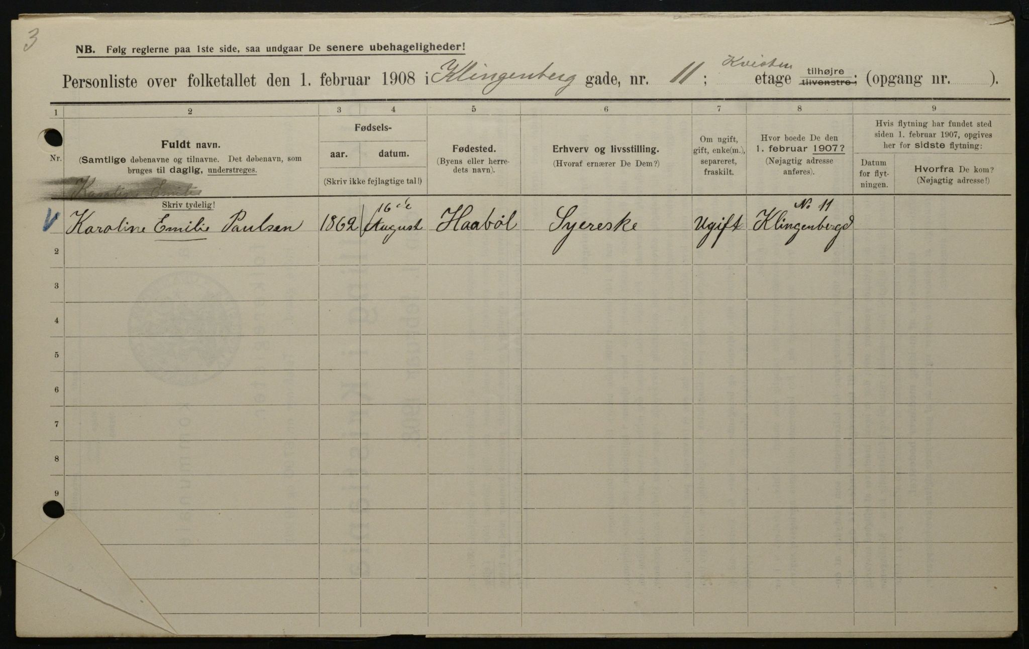 OBA, Municipal Census 1908 for Kristiania, 1908, p. 46371