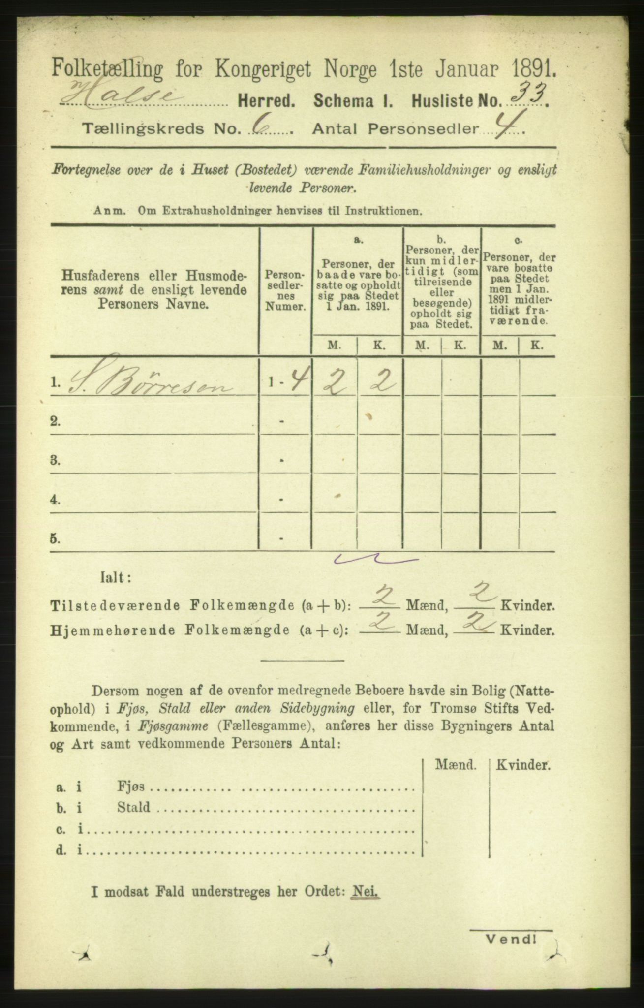 RA, 1891 census for 1571 Halsa, 1891, p. 1483