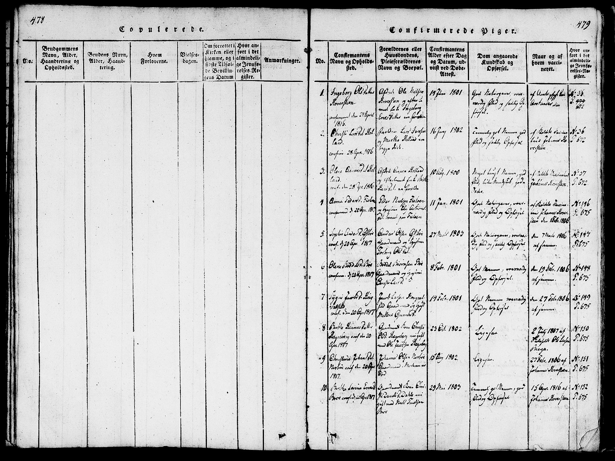 Rennesøy sokneprestkontor, SAST/A -101827/H/Ha/Haa/L0004: Parish register (official) no. A 4, 1816-1837, p. 478-479