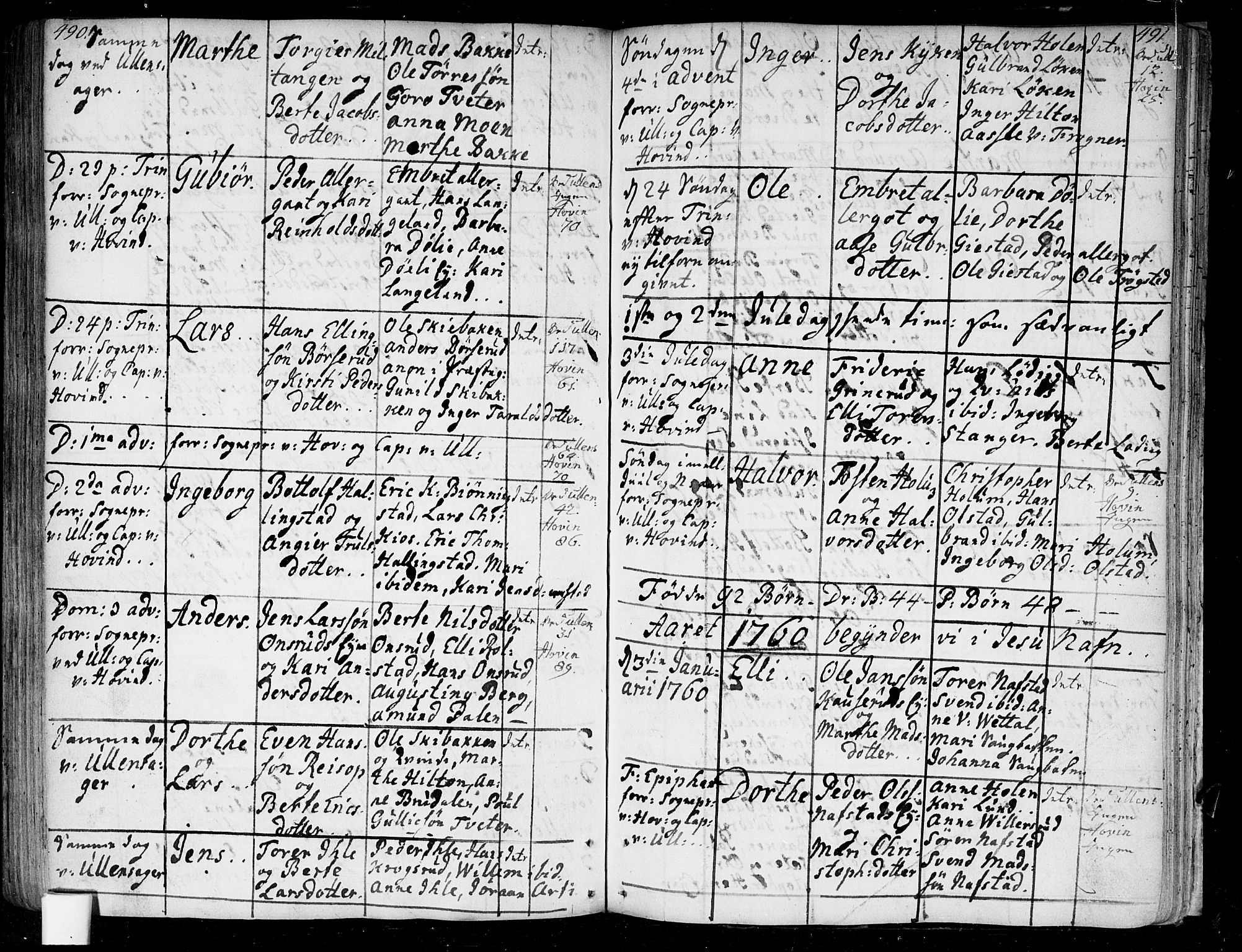 Ullensaker prestekontor Kirkebøker, AV/SAO-A-10236a/F/Fa/L0005: Parish register (official) no. I 5, 1733-1762, p. 490-491