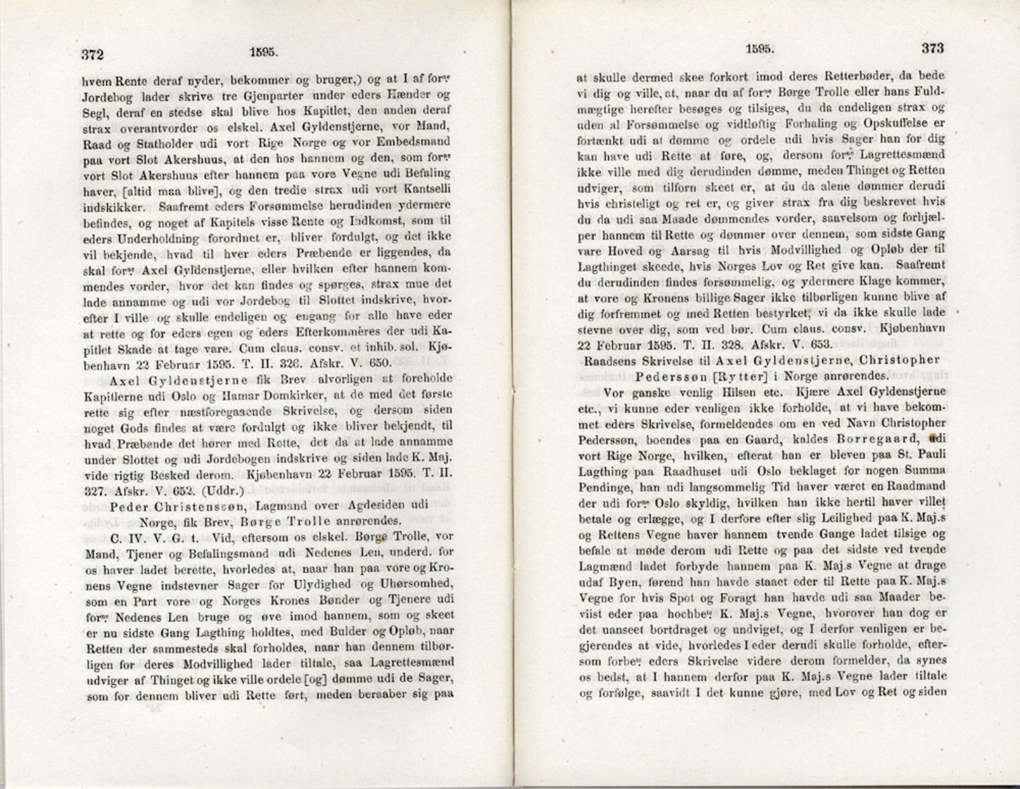 Publikasjoner utgitt av Det Norske Historiske Kildeskriftfond, PUBL/-/-/-: Norske Rigs-Registranter, bind 3, 1588-1602, p. 372-373