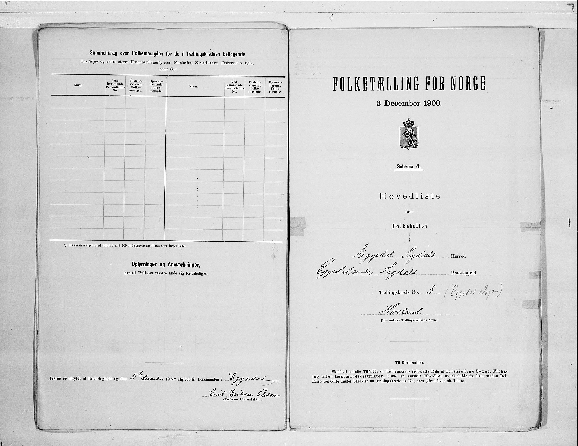 RA, 1900 census for Sigdal, 1900, p. 72