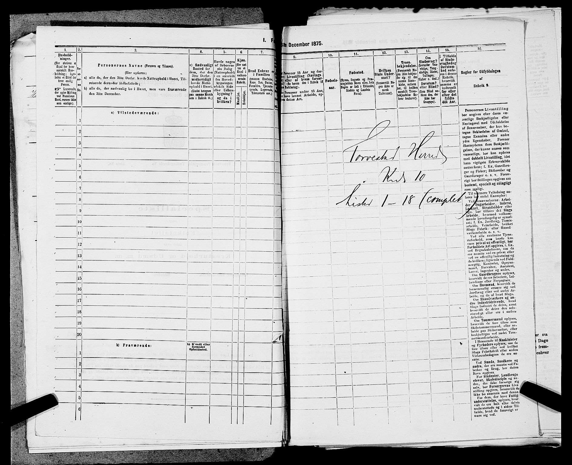 SAST, 1875 census for 1152L Torvastad/Torvastad, Skåre og Utsira, 1875, p. 1246