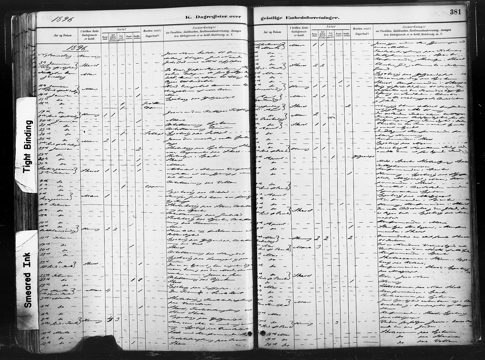 Ministerialprotokoller, klokkerbøker og fødselsregistre - Nord-Trøndelag, SAT/A-1458/735/L0351: Parish register (official) no. 735A10, 1884-1908, p. 381