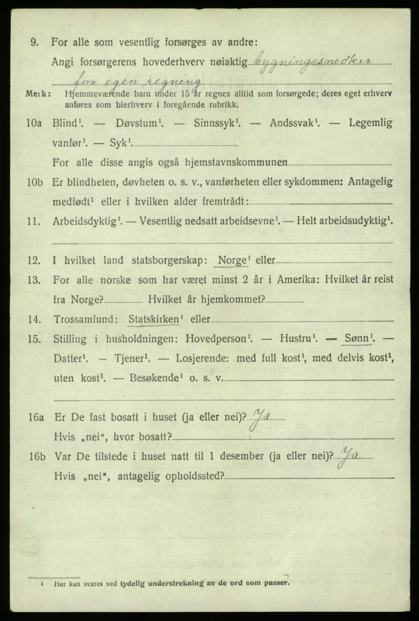 SAB, 1920 census for Fana, 1920, p. 24710