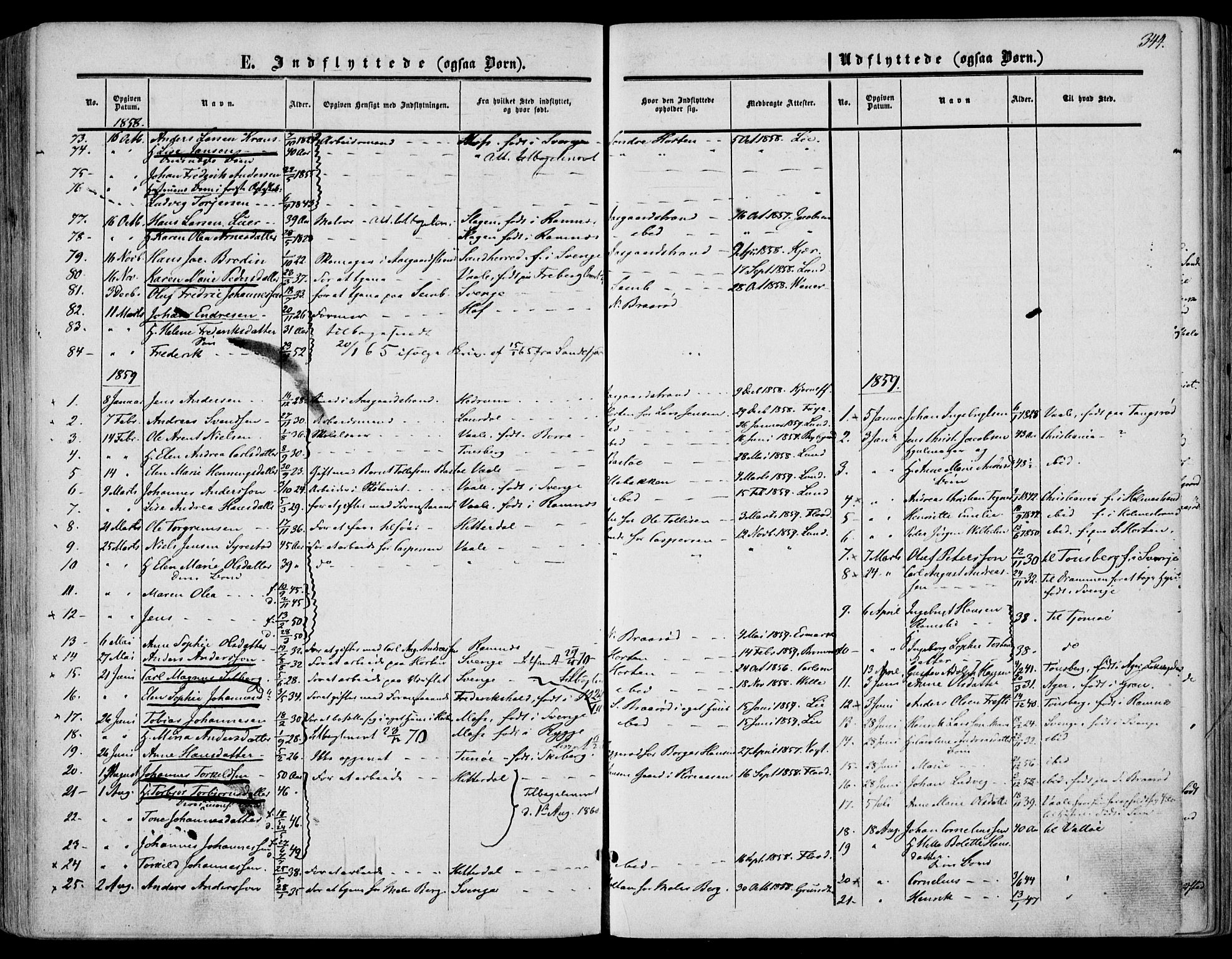 Borre kirkebøker, AV/SAKO-A-338/F/Fa/L0006: Parish register (official) no. I 6, 1852-1862, p. 344