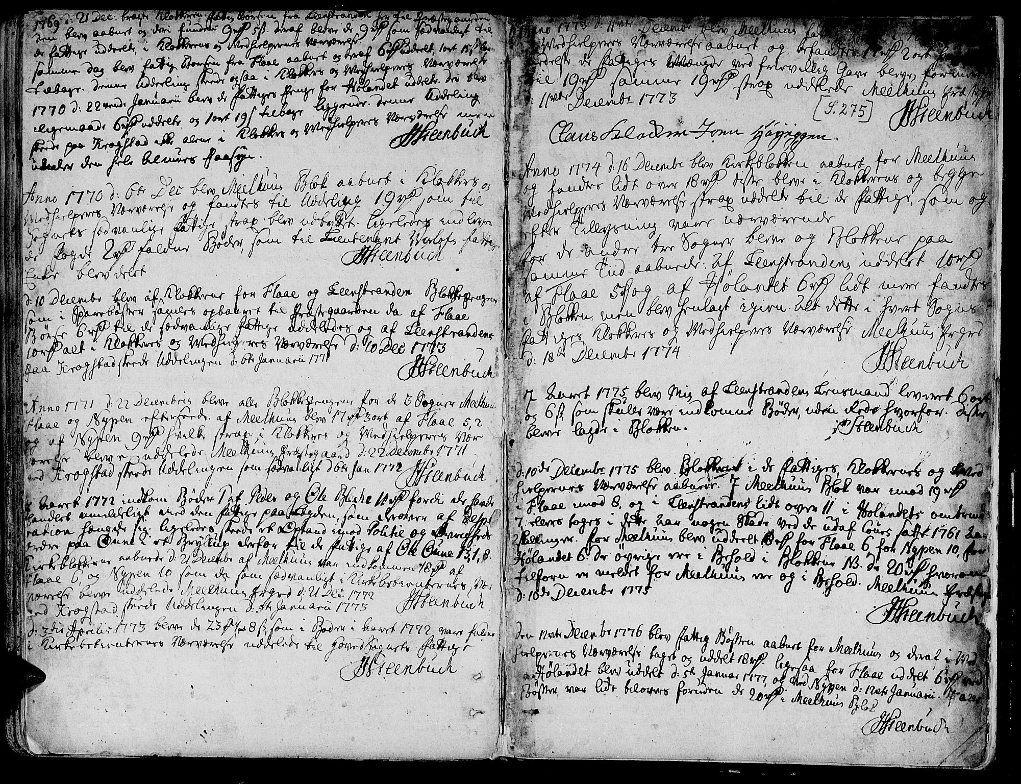 Ministerialprotokoller, klokkerbøker og fødselsregistre - Sør-Trøndelag, SAT/A-1456/691/L1061: Parish register (official) no. 691A02 /1, 1768-1815, p. 275