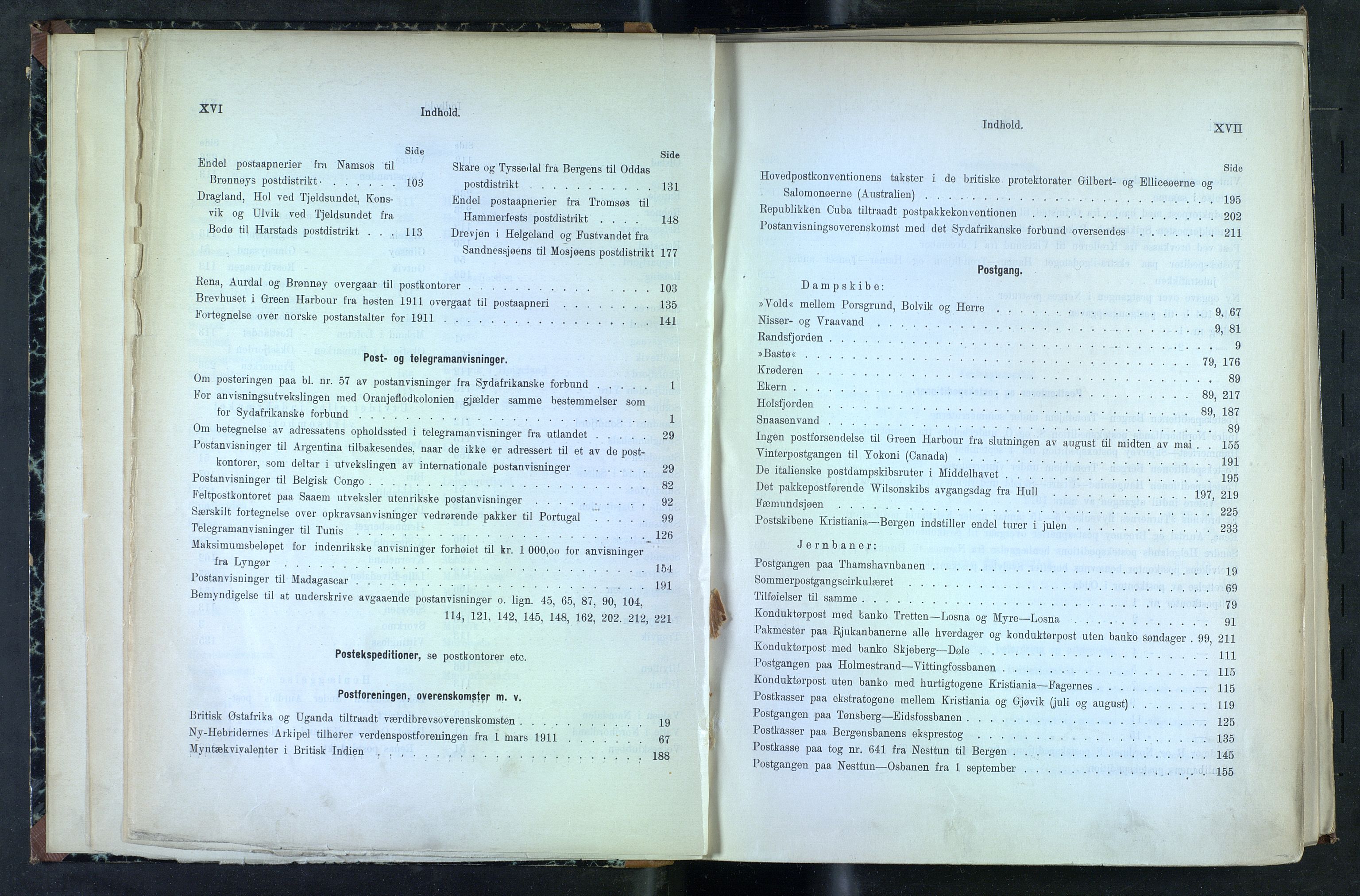 Norges Postmuseums bibliotek, NOPO/-/-/-: Sirkulærer fra Poststyrelsen, 1911