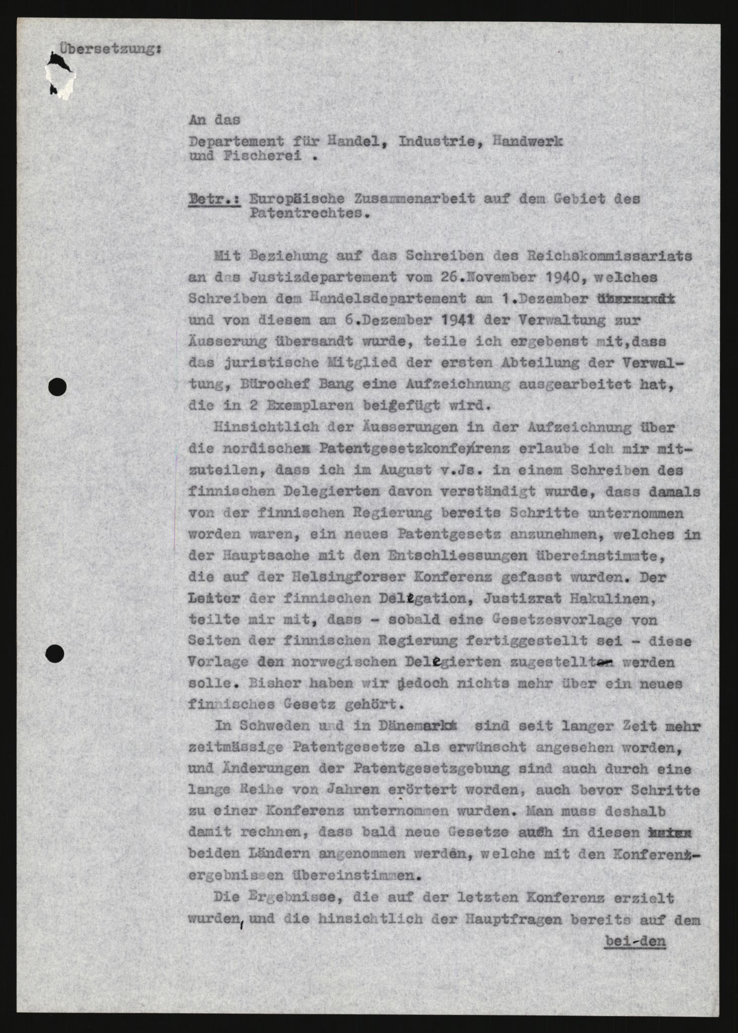 Forsvarets Overkommando. 2 kontor. Arkiv 11.4. Spredte tyske arkivsaker, AV/RA-RAFA-7031/D/Dar/Darb/L0013: Reichskommissariat - Hauptabteilung Vervaltung, 1917-1942, p. 1519