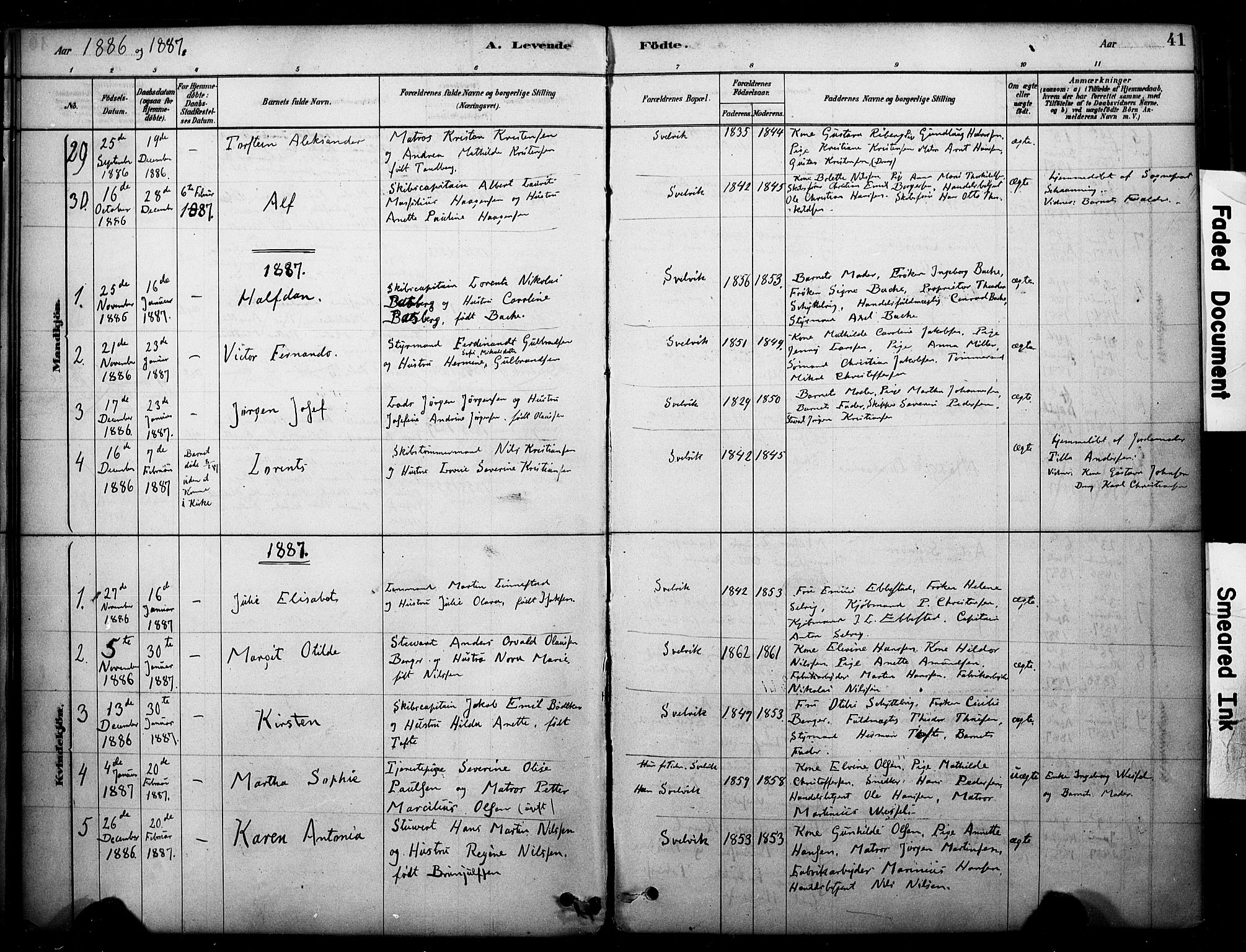 Strømm kirkebøker, AV/SAKO-A-322/F/Fb/L0001: Parish register (official) no. II 1, 1878-1899, p. 41