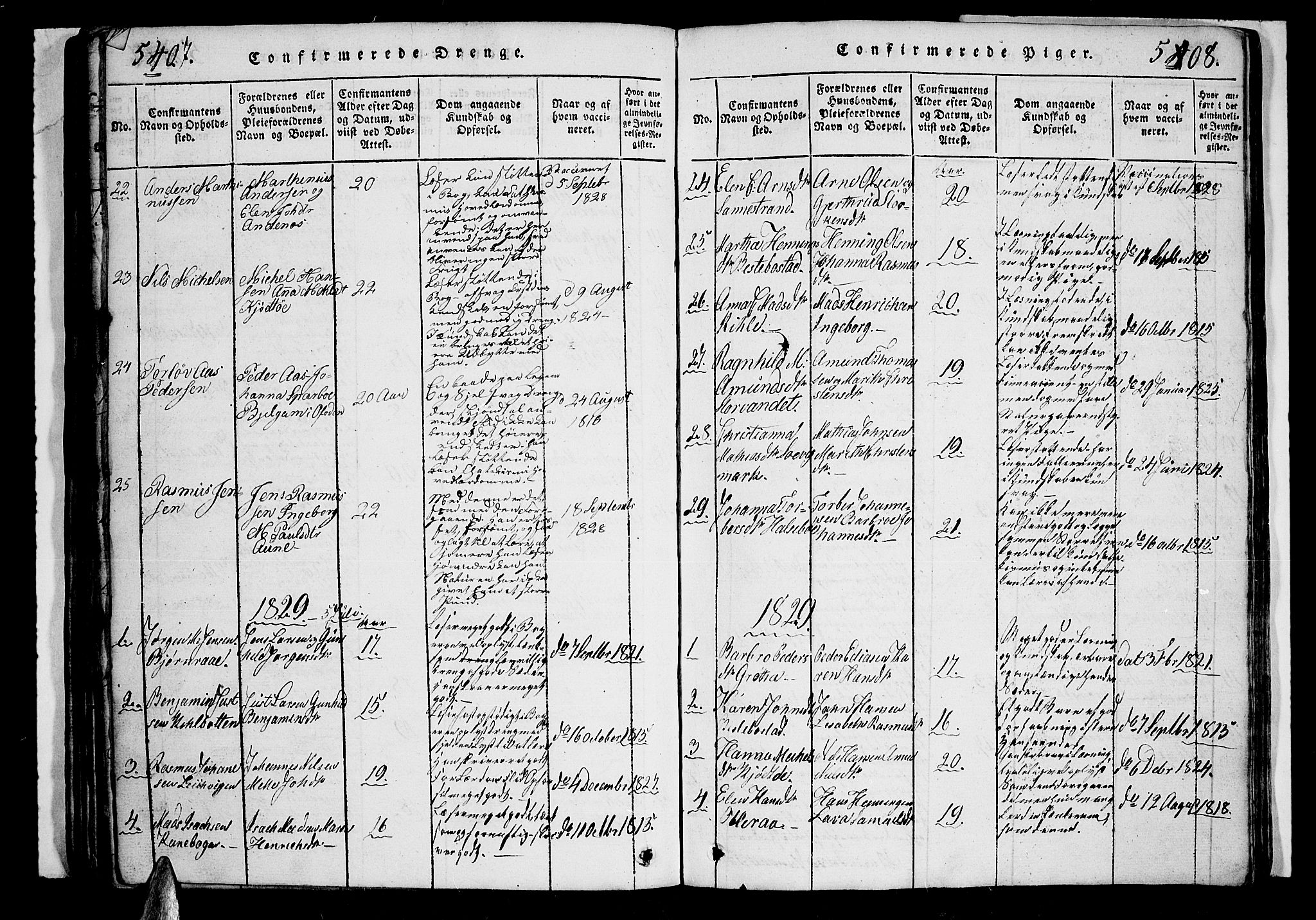 Trondenes sokneprestkontor, AV/SATØ-S-1319/H/Hb/L0003klokker: Parish register (copy) no. 3, 1820-1834, p. 507-508