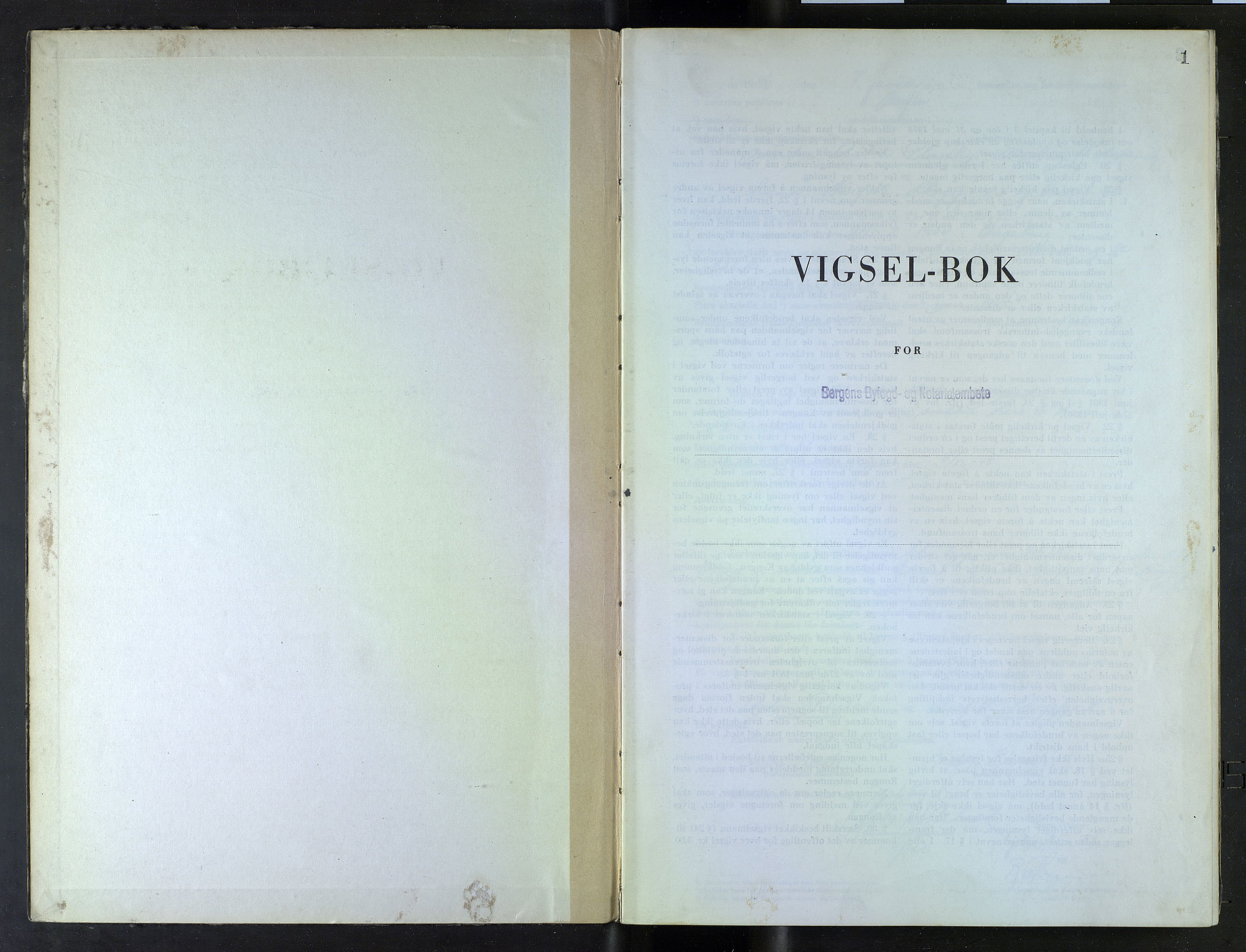 Byfogd og Byskriver i Bergen, SAB/A-3401/10/10F/L0038: Vielsesprotokoller, 1946, p. 1