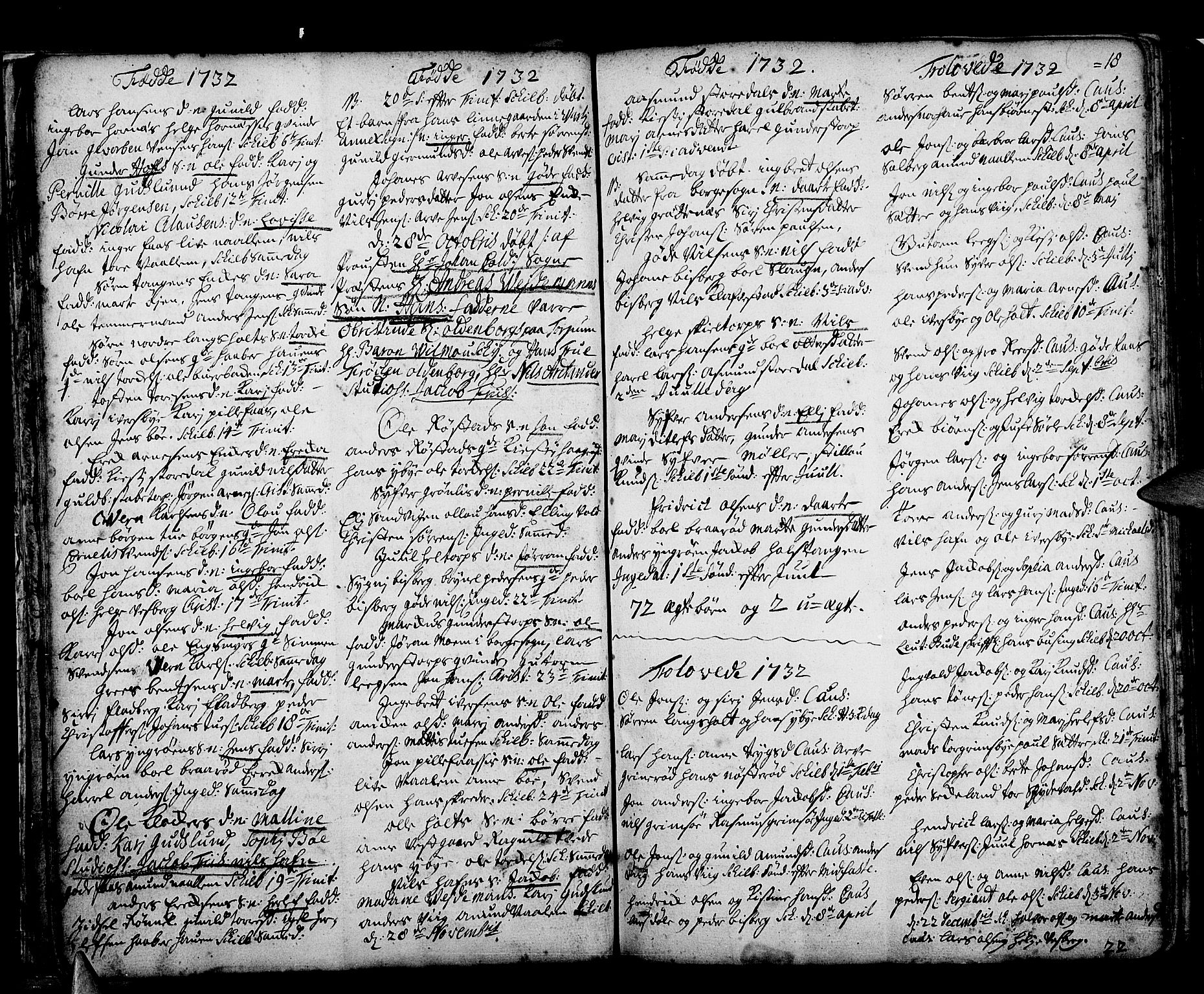 Skjeberg prestekontor Kirkebøker, AV/SAO-A-10923/F/Fa/L0002: Parish register (official) no. I 2, 1726-1791, p. 18