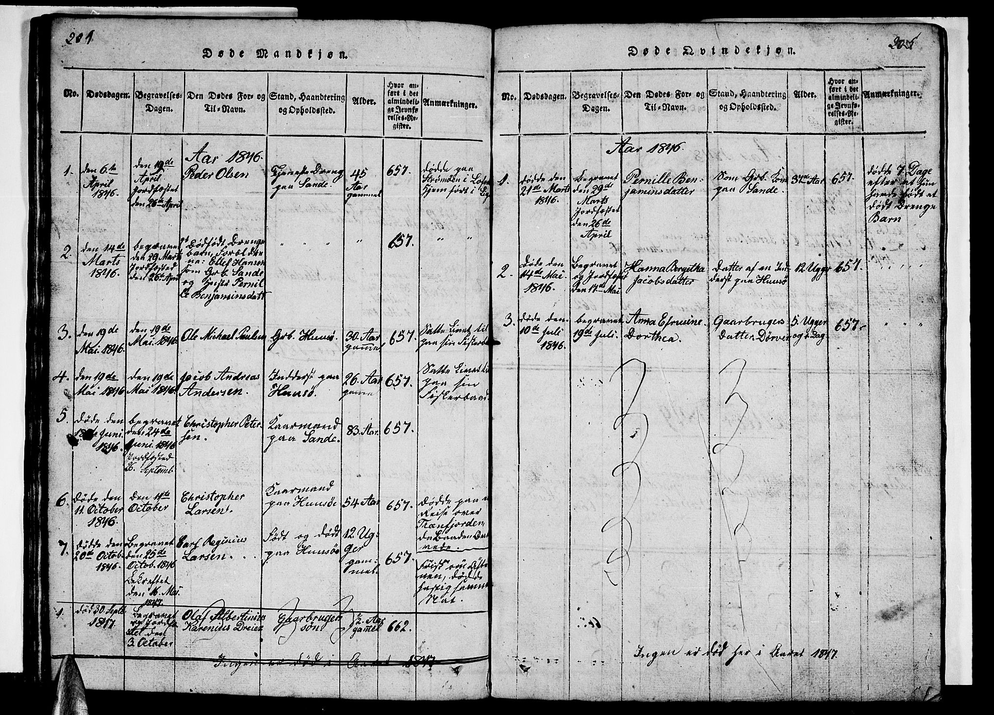 Ministerialprotokoller, klokkerbøker og fødselsregistre - Nordland, AV/SAT-A-1459/840/L0581: Parish register (copy) no. 840C01, 1820-1873, p. 204-205