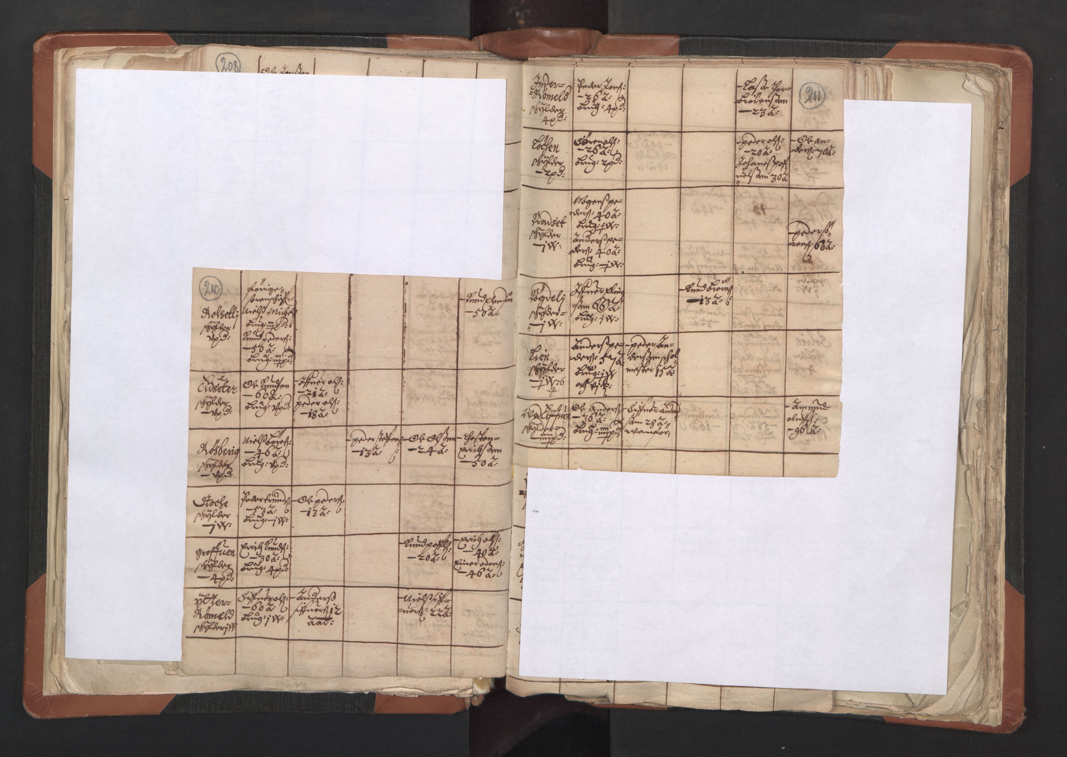 RA, Vicar's Census 1664-1666, no. 27: Romsdal deanery, 1664-1666, p. 210-211