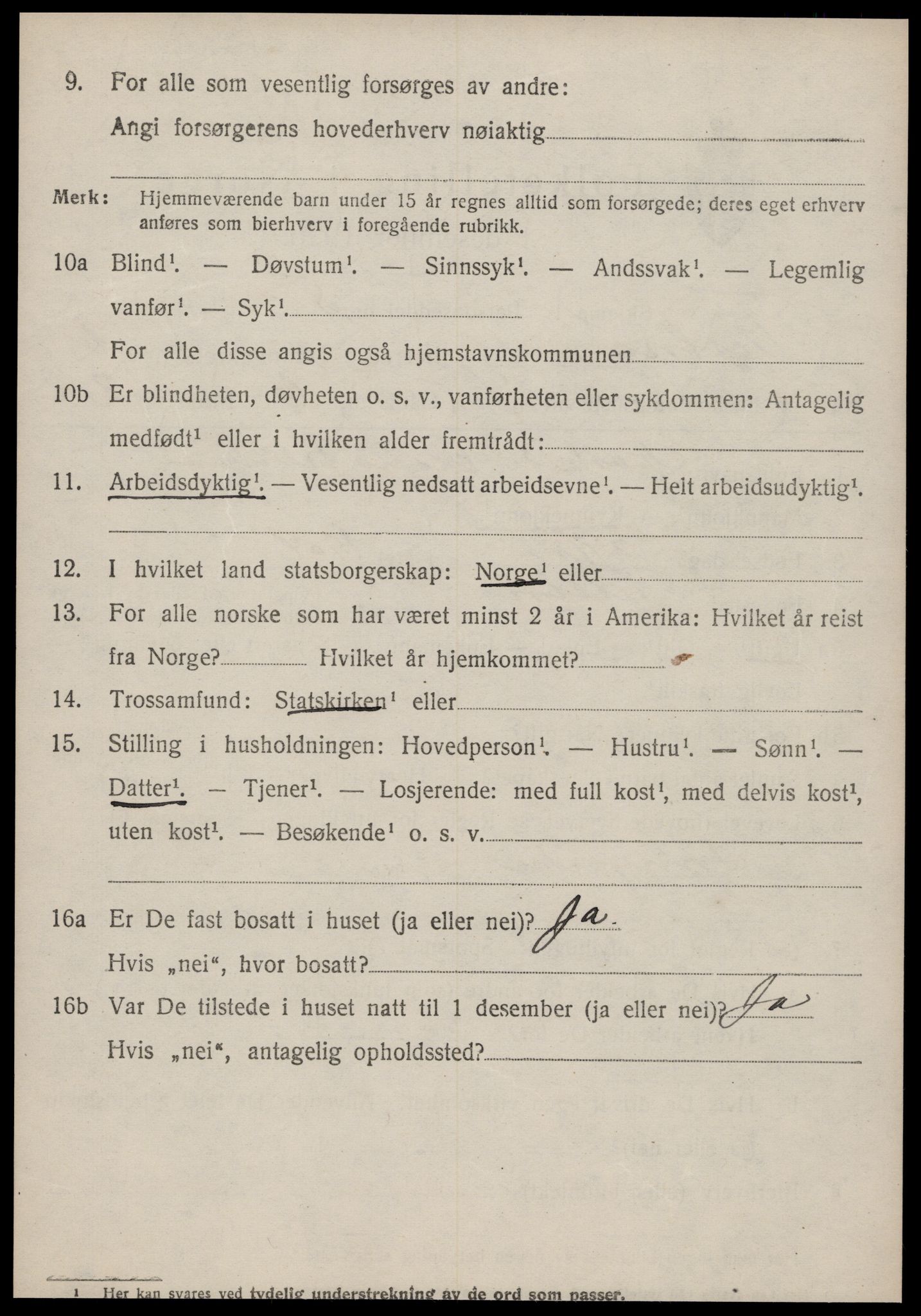 SAT, 1920 census for Tustna, 1920, p. 960