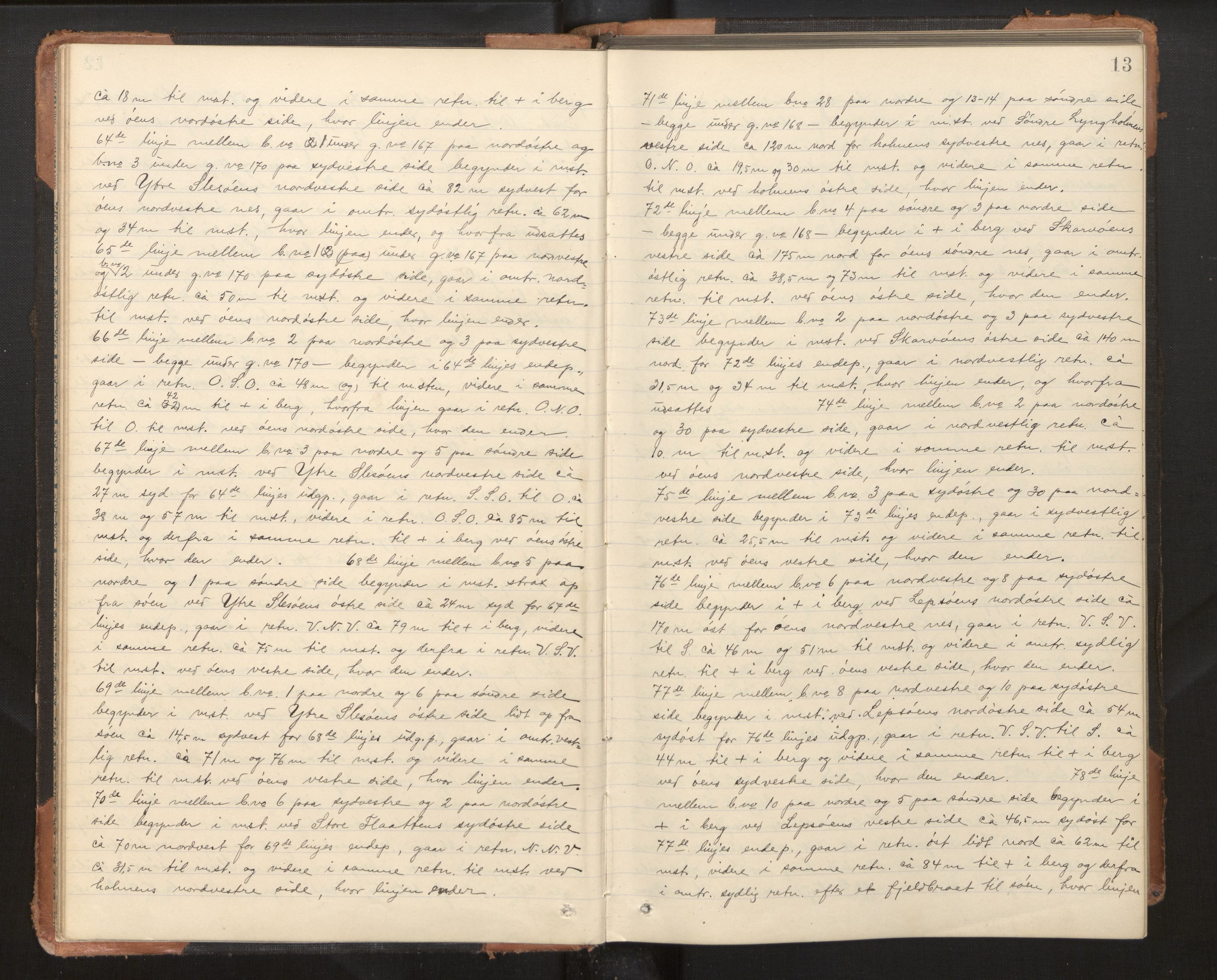 Hordaland jordskiftedøme - II Ytre Nordhordland jordskiftedistrikt, AV/SAB-A-6901/A/Aa/L0011: Forhandlingsprotokoll, 1903-1908, p. 12b-13a