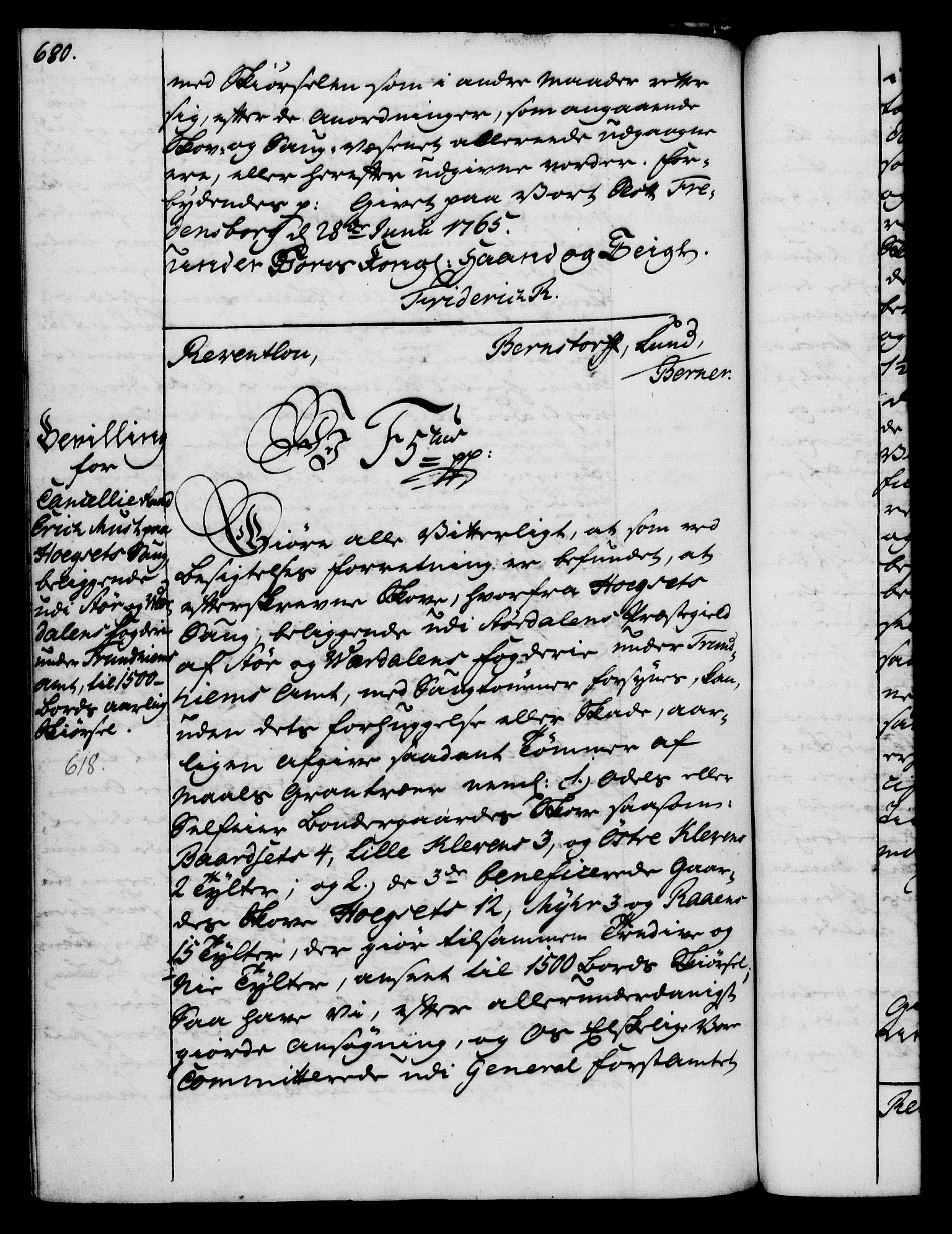 Rentekammeret, Kammerkanselliet, RA/EA-3111/G/Gg/Gga/L0007: Norsk ekspedisjonsprotokoll med register (merket RK 53.7), 1759-1768, p. 680