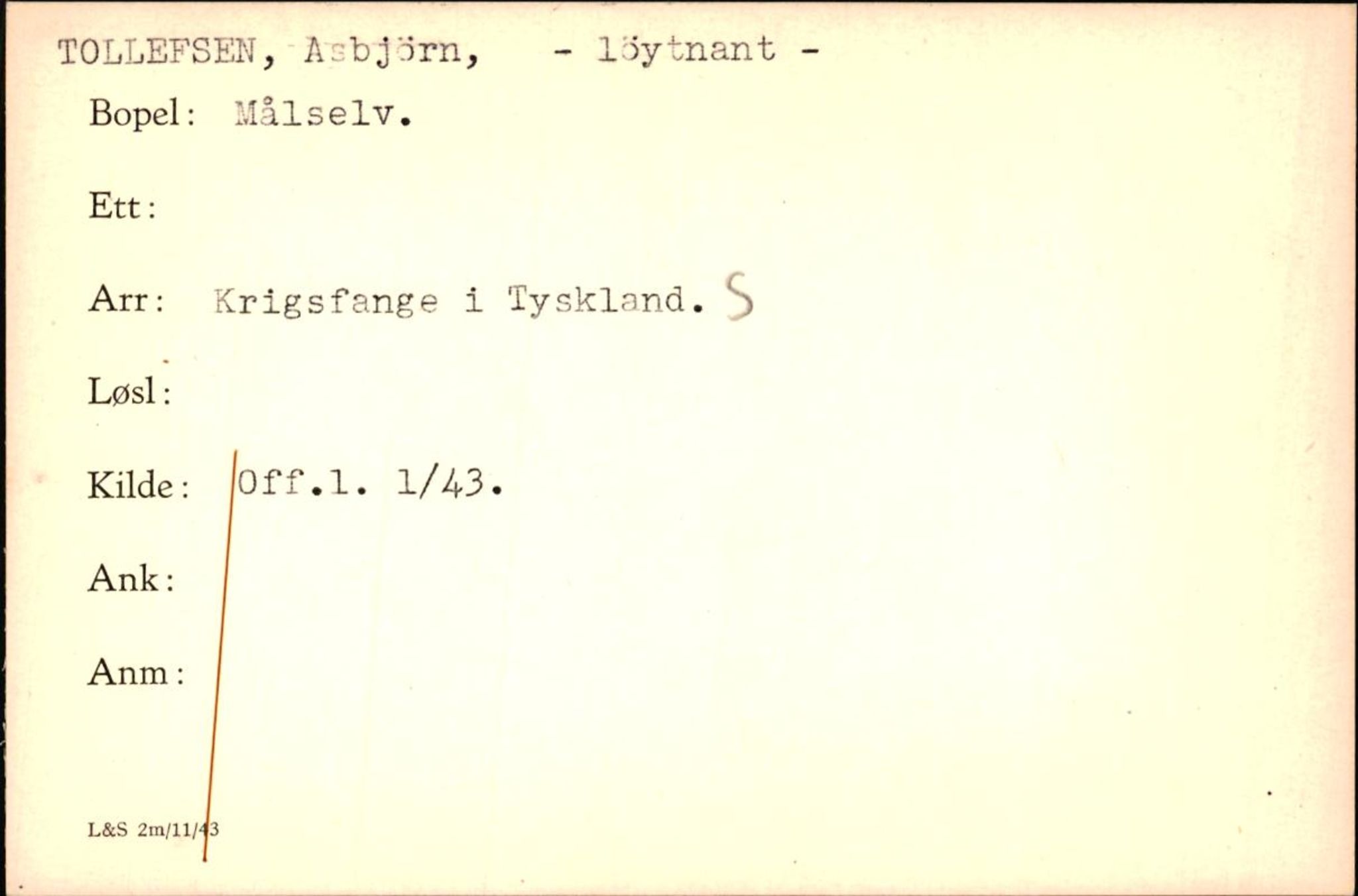 Forsvaret, Forsvarets krigshistoriske avdeling, AV/RA-RAFA-2017/Y/Yf/L0200: II-C-11-2102  -  Norske krigsfanger i Tyskland, 1940-1945, p. 1053