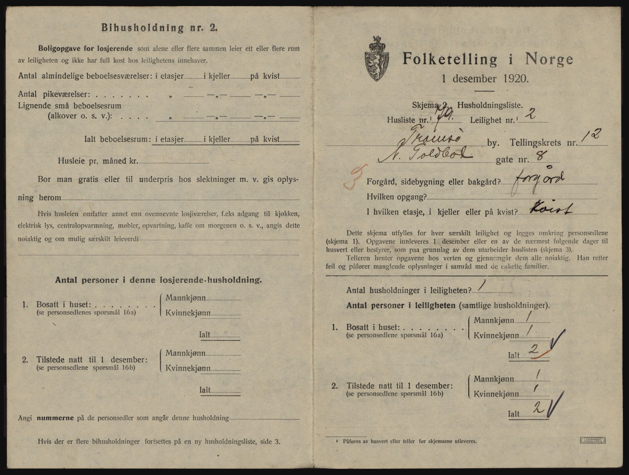 SATØ, 1920 census for Tromsø, 1920, p. 6171