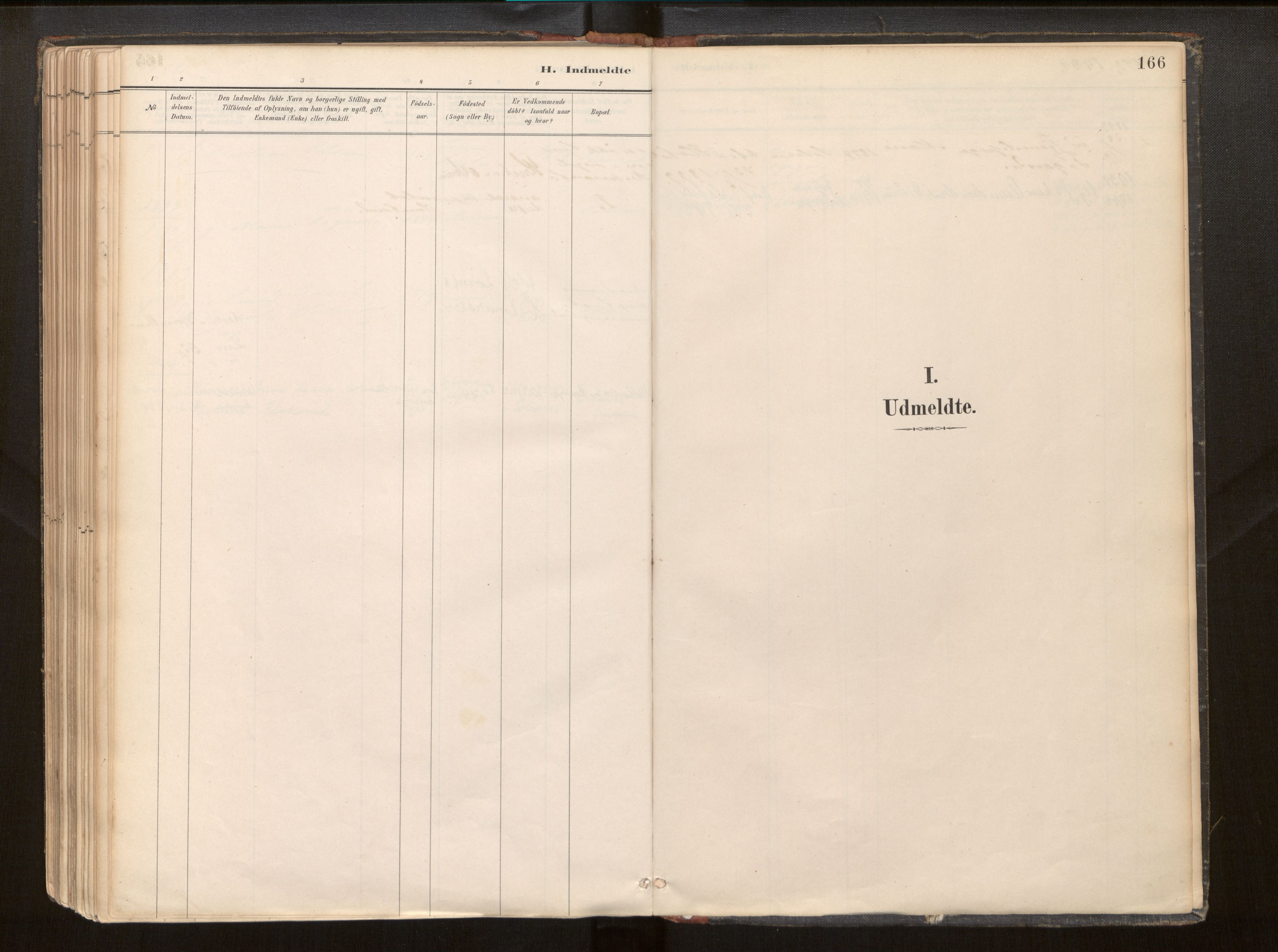 Hafslo sokneprestembete, SAB/A-80301/H/Haa/Haac/L0001: Parish register (official) no. C 1, 1886-1944, p. 166