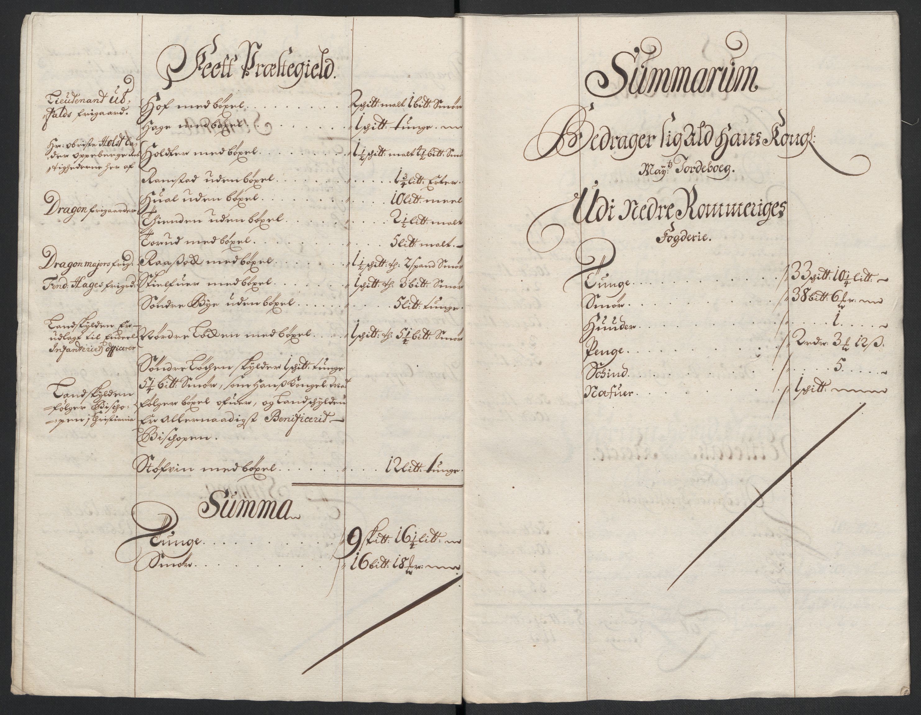 Rentekammeret inntil 1814, Reviderte regnskaper, Fogderegnskap, AV/RA-EA-4092/R11/L0584: Fogderegnskap Nedre Romerike, 1701, p. 201