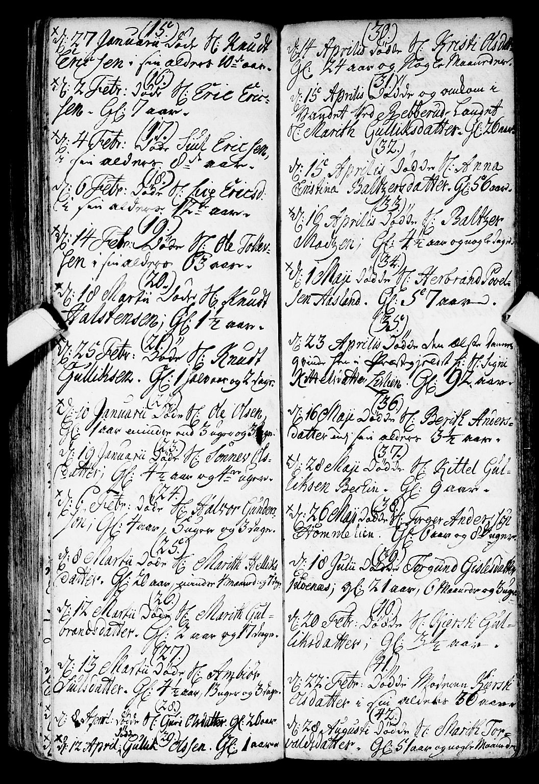 Flesberg kirkebøker, AV/SAKO-A-18/F/Fa/L0002: Parish register (official) no. I 2, 1726-1747