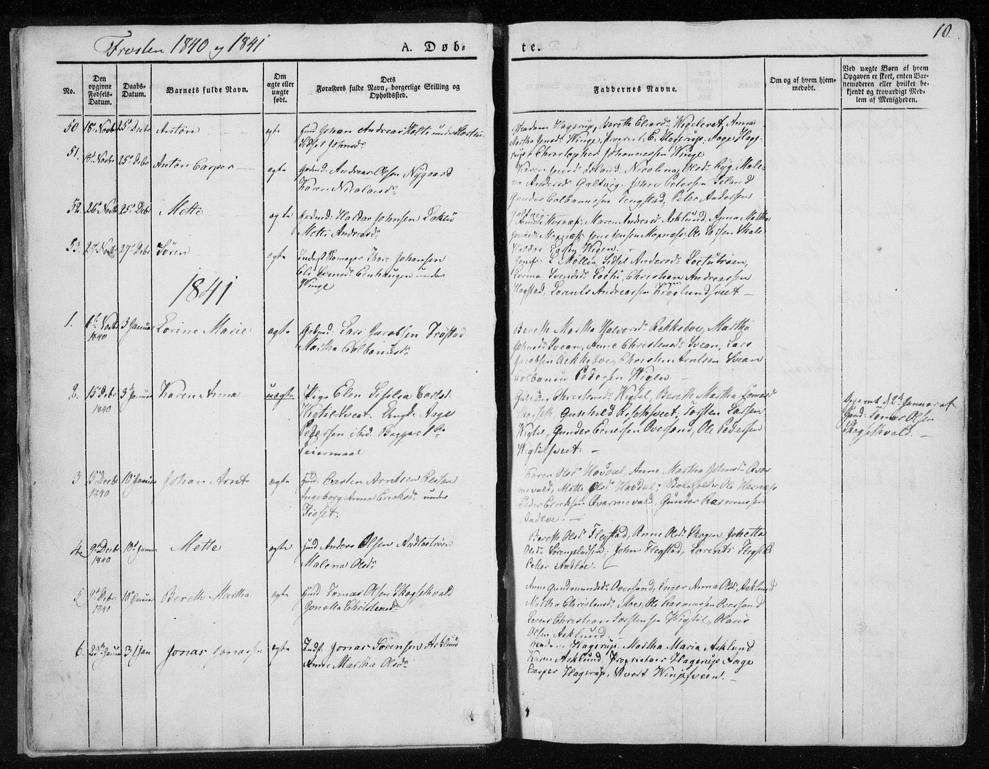 Ministerialprotokoller, klokkerbøker og fødselsregistre - Nord-Trøndelag, SAT/A-1458/713/L0115: Parish register (official) no. 713A06, 1838-1851, p. 10