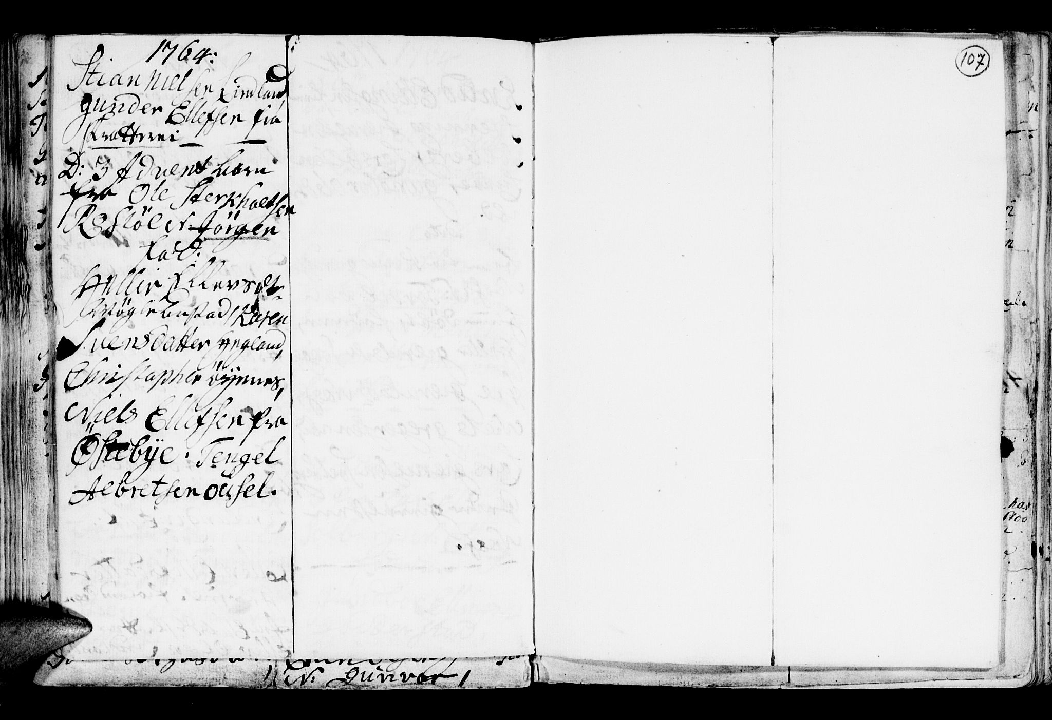 Holt sokneprestkontor, SAK/1111-0021/F/Fb/L0005: Parish register (copy) no. B 5, 1746-1764, p. 107