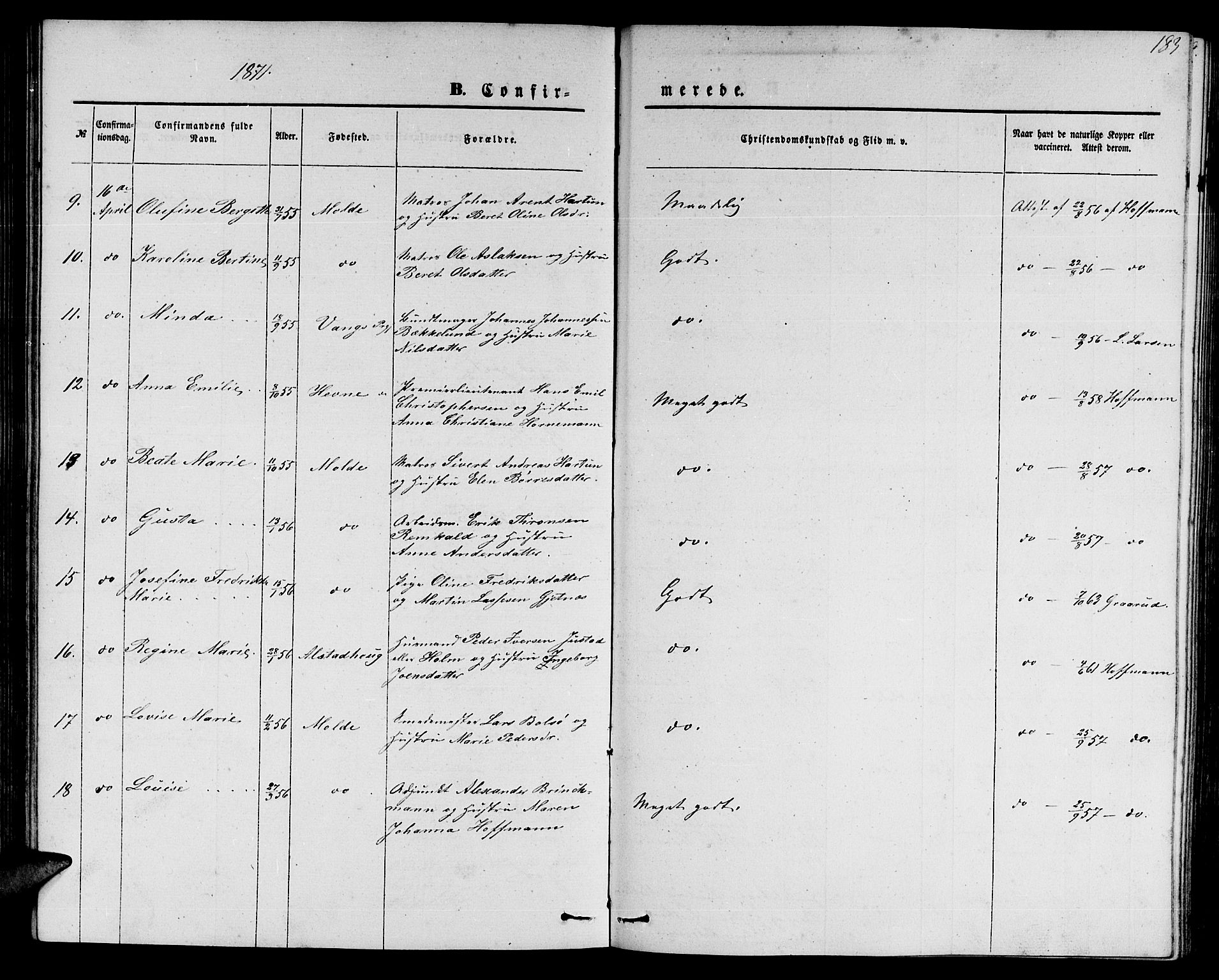 Ministerialprotokoller, klokkerbøker og fødselsregistre - Møre og Romsdal, AV/SAT-A-1454/558/L0701: Parish register (copy) no. 558C02, 1862-1879, p. 183