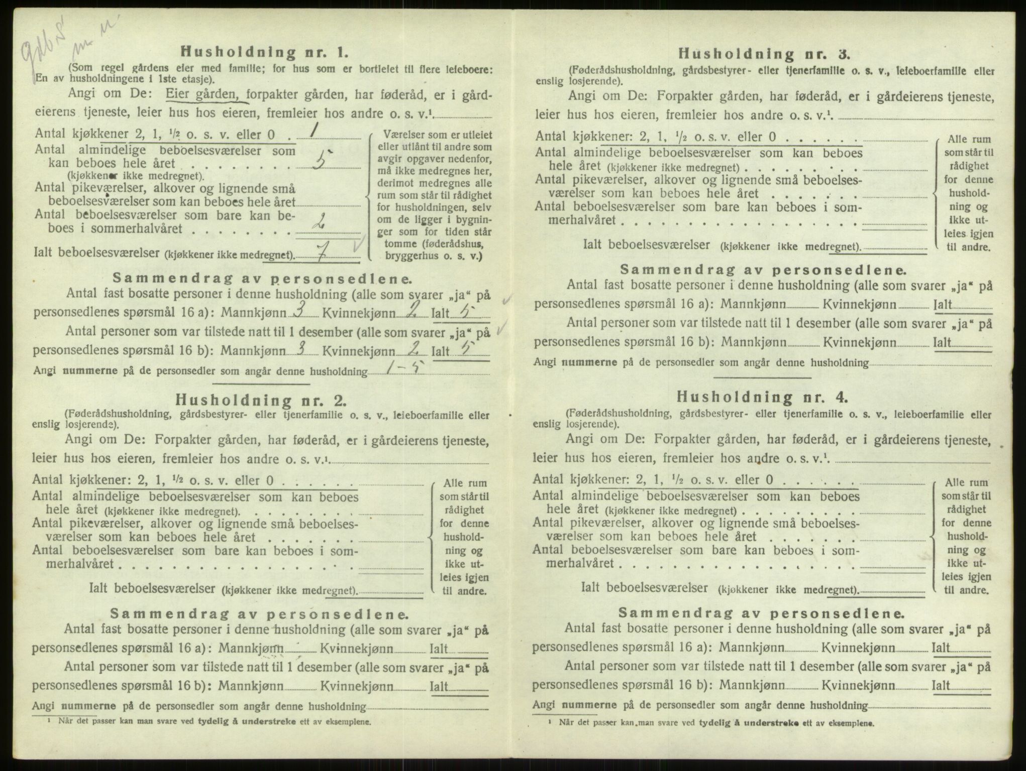 SAO, 1920 census for Varteig, 1920, p. 26