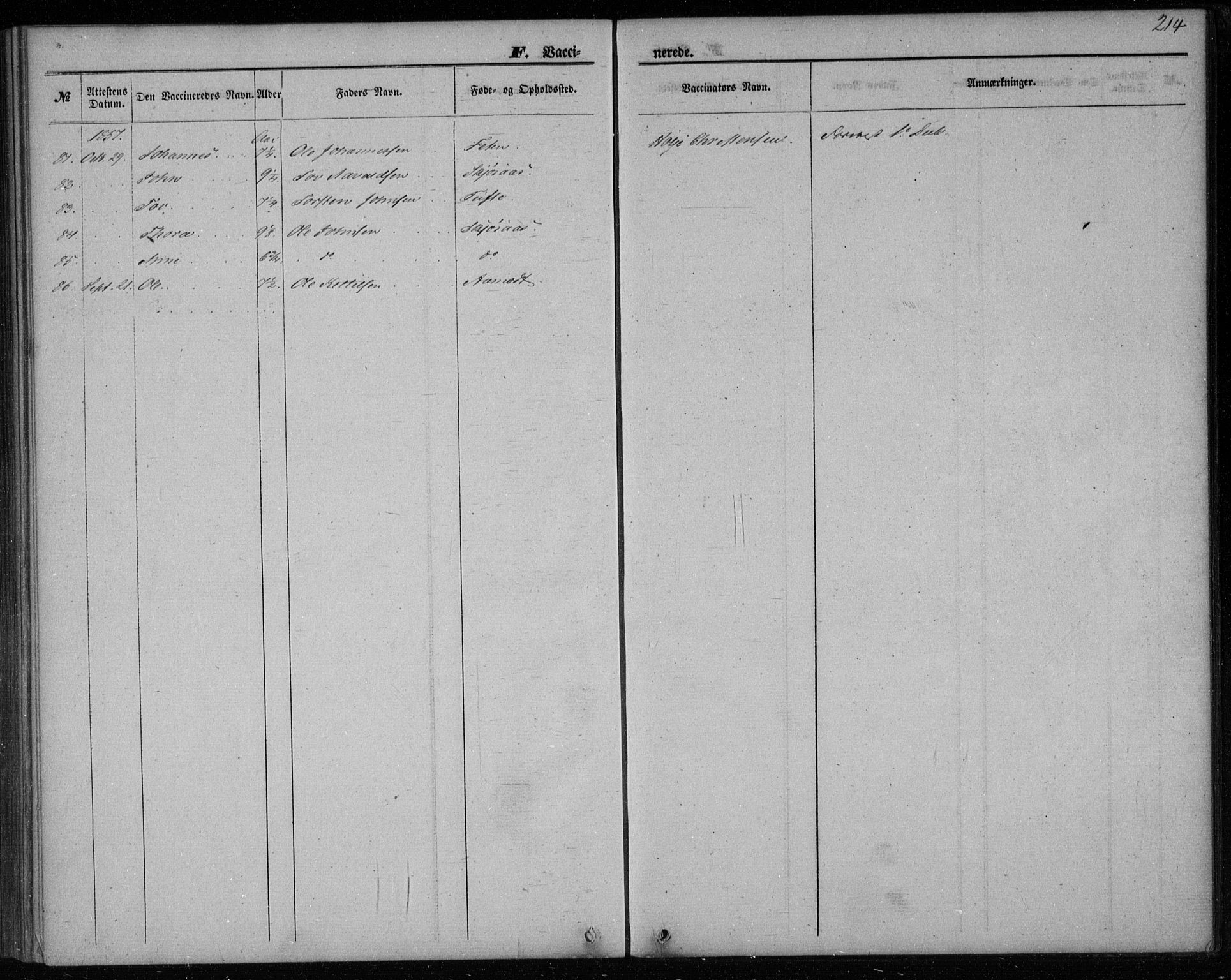 Gransherad kirkebøker, AV/SAKO-A-267/F/Fa/L0002: Parish register (official) no. I 2, 1844-1859, p. 214