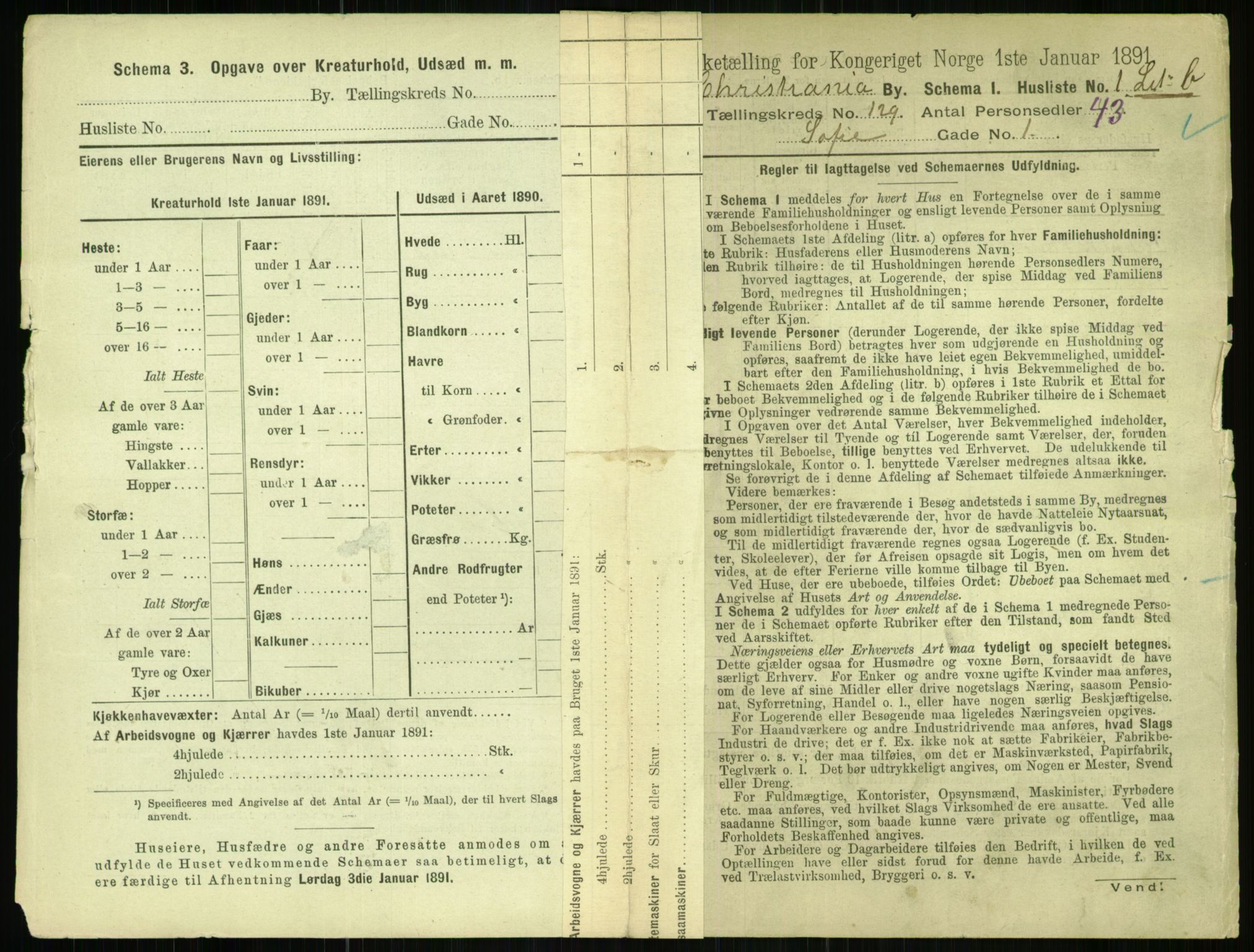 RA, 1891 census for 0301 Kristiania, 1891, p. 69176