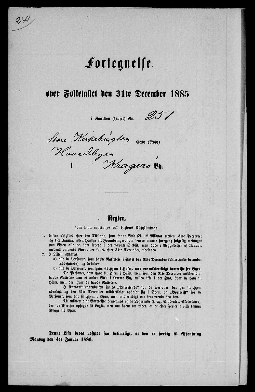 SAKO, 1885 census for 0801 Kragerø, 1885, p. 1511