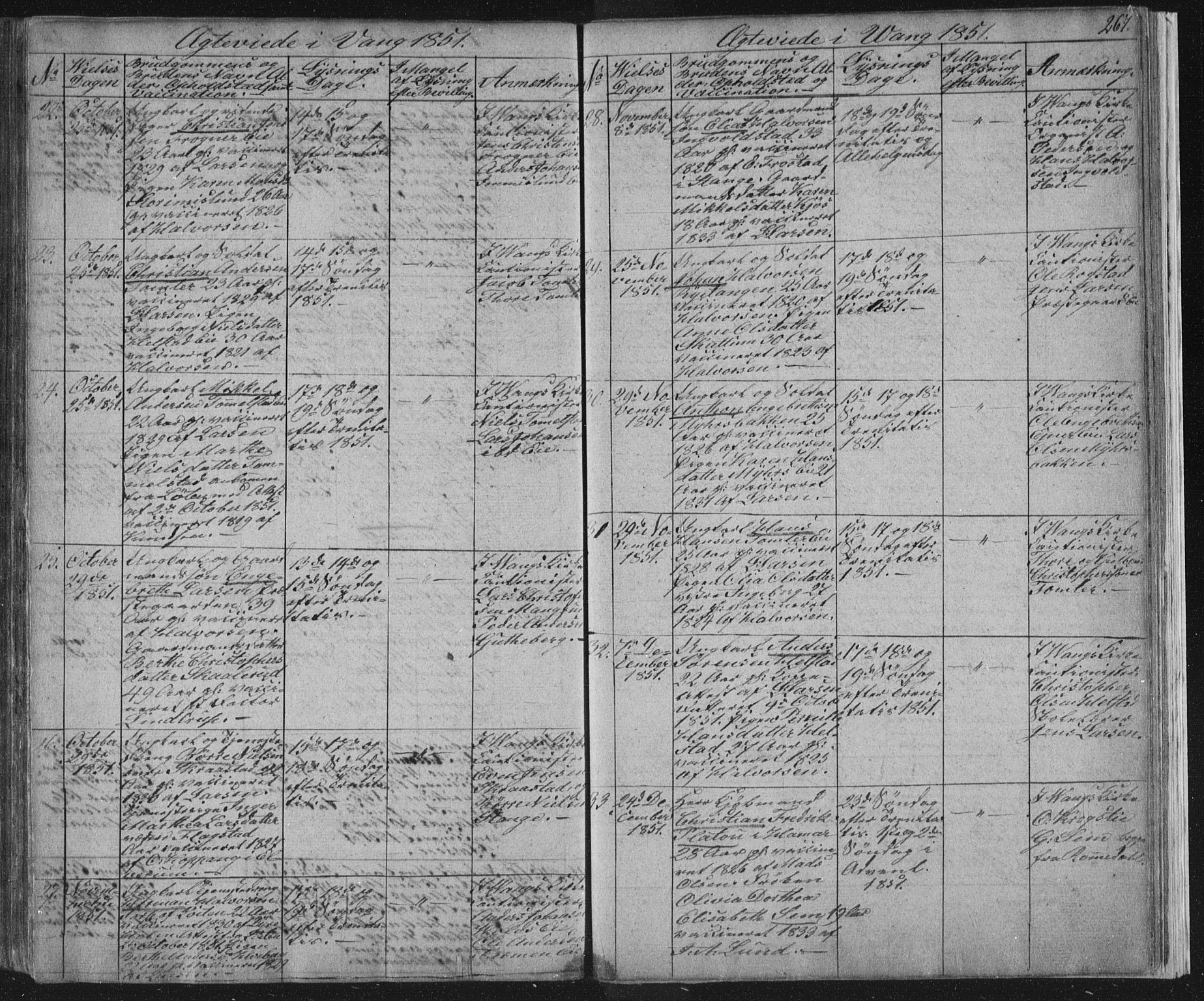 Vang prestekontor, Hedmark, SAH/PREST-008/H/Ha/Hab/L0008: Parish register (copy) no. 8, 1832-1854, p. 267