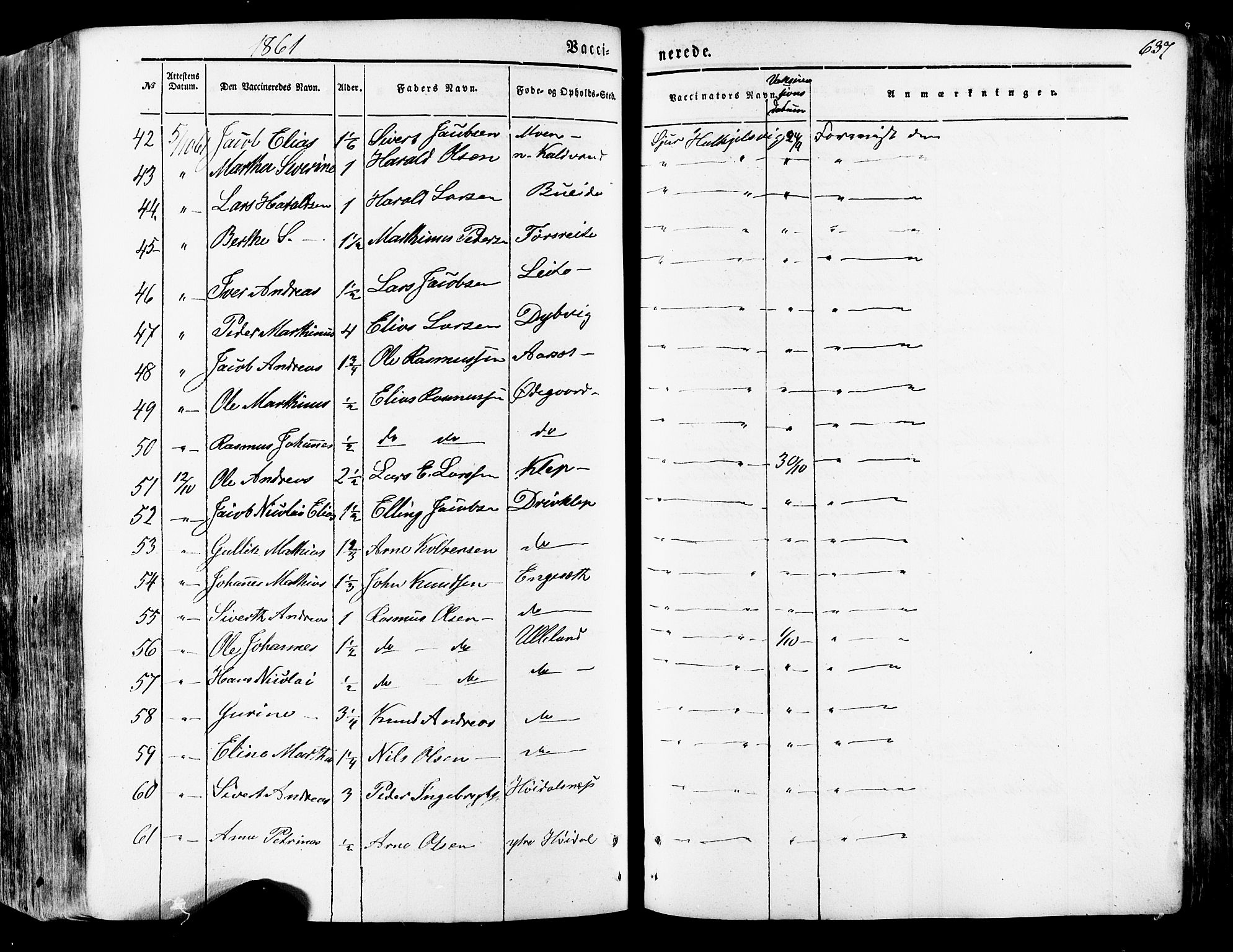 Ministerialprotokoller, klokkerbøker og fødselsregistre - Møre og Romsdal, AV/SAT-A-1454/511/L0140: Parish register (official) no. 511A07, 1851-1878, p. 637