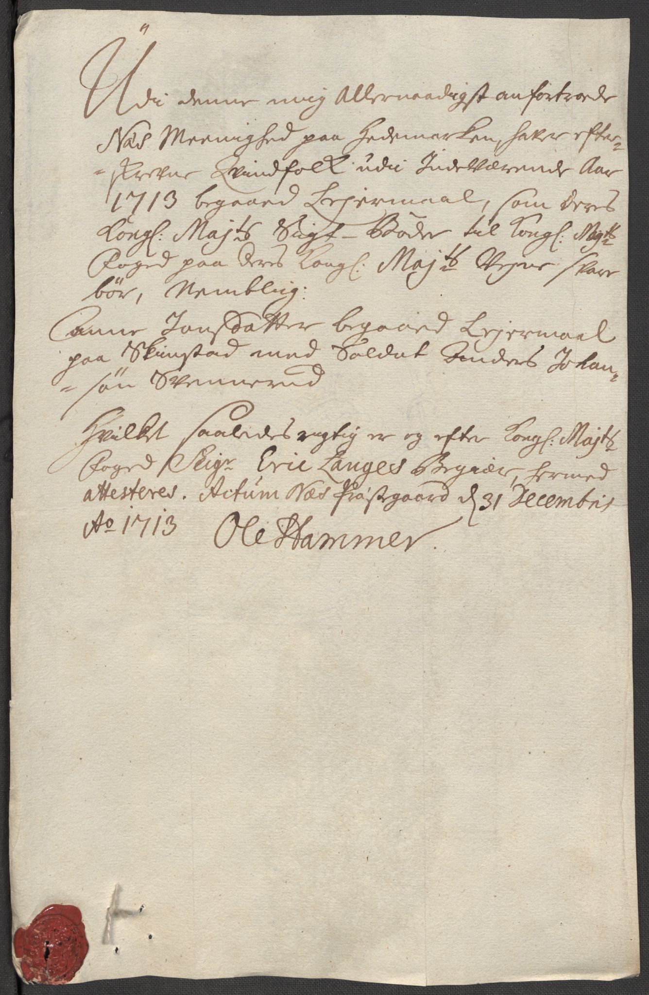 Rentekammeret inntil 1814, Reviderte regnskaper, Fogderegnskap, RA/EA-4092/R16/L1050: Fogderegnskap Hedmark, 1713, p. 269