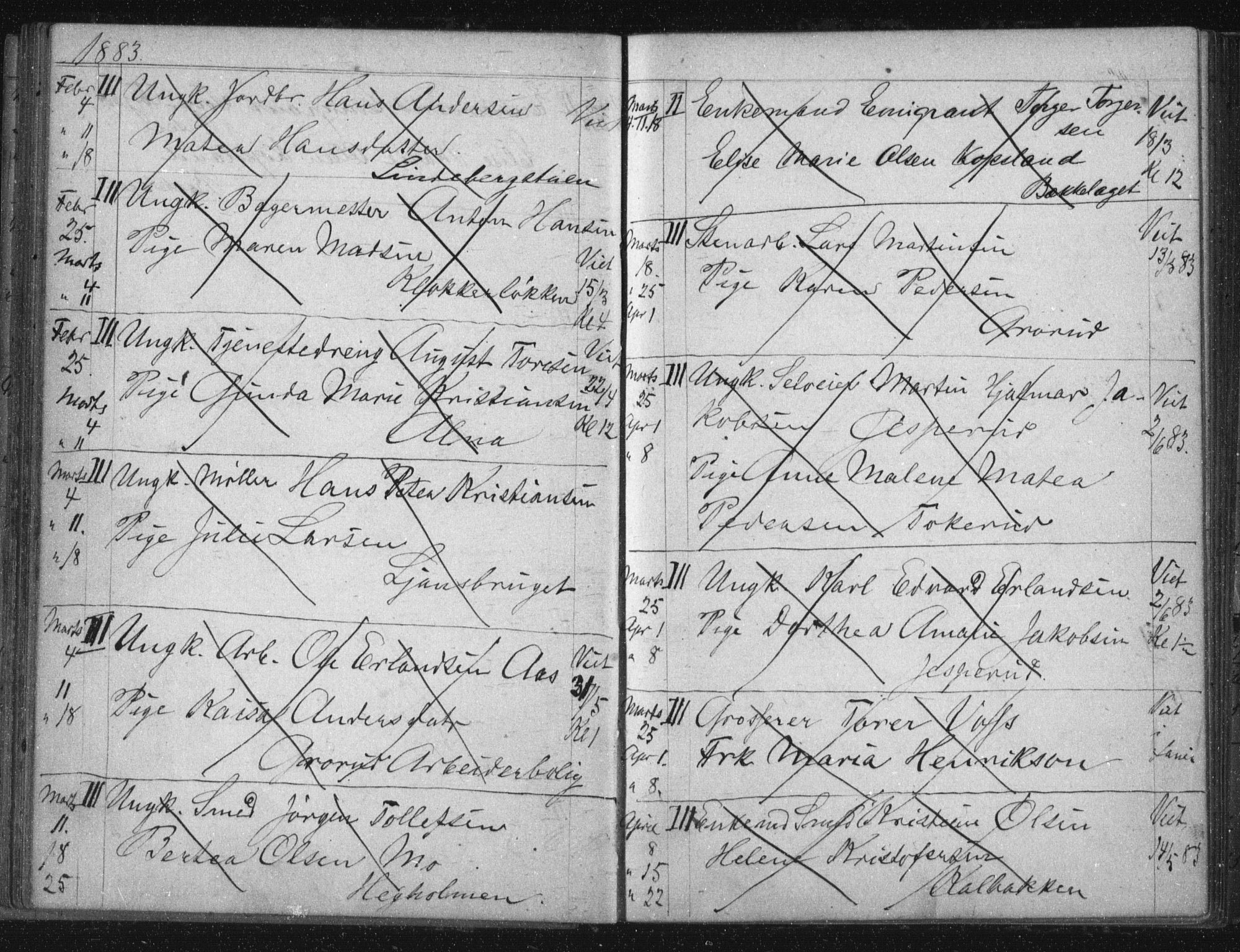 Østre Aker prestekontor Kirkebøker, AV/SAO-A-10840/H/Ha/L0005: Banns register no. I 5, 1879-1899