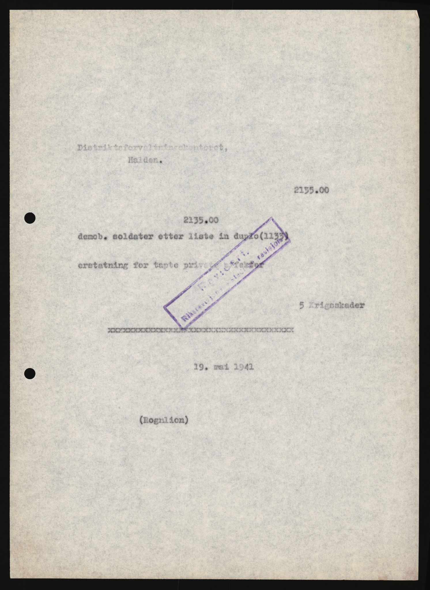 Justisdepartementet, Oppgjørsavdelingen, AV/RA-S-1056/G/Ga/L0005: Anvisningsliste nr. 385-388, 390-410, 662-725, 728-732, 736-740 og 1106-1140 over utbetalte effektsaker, 1940-1942, p. 283