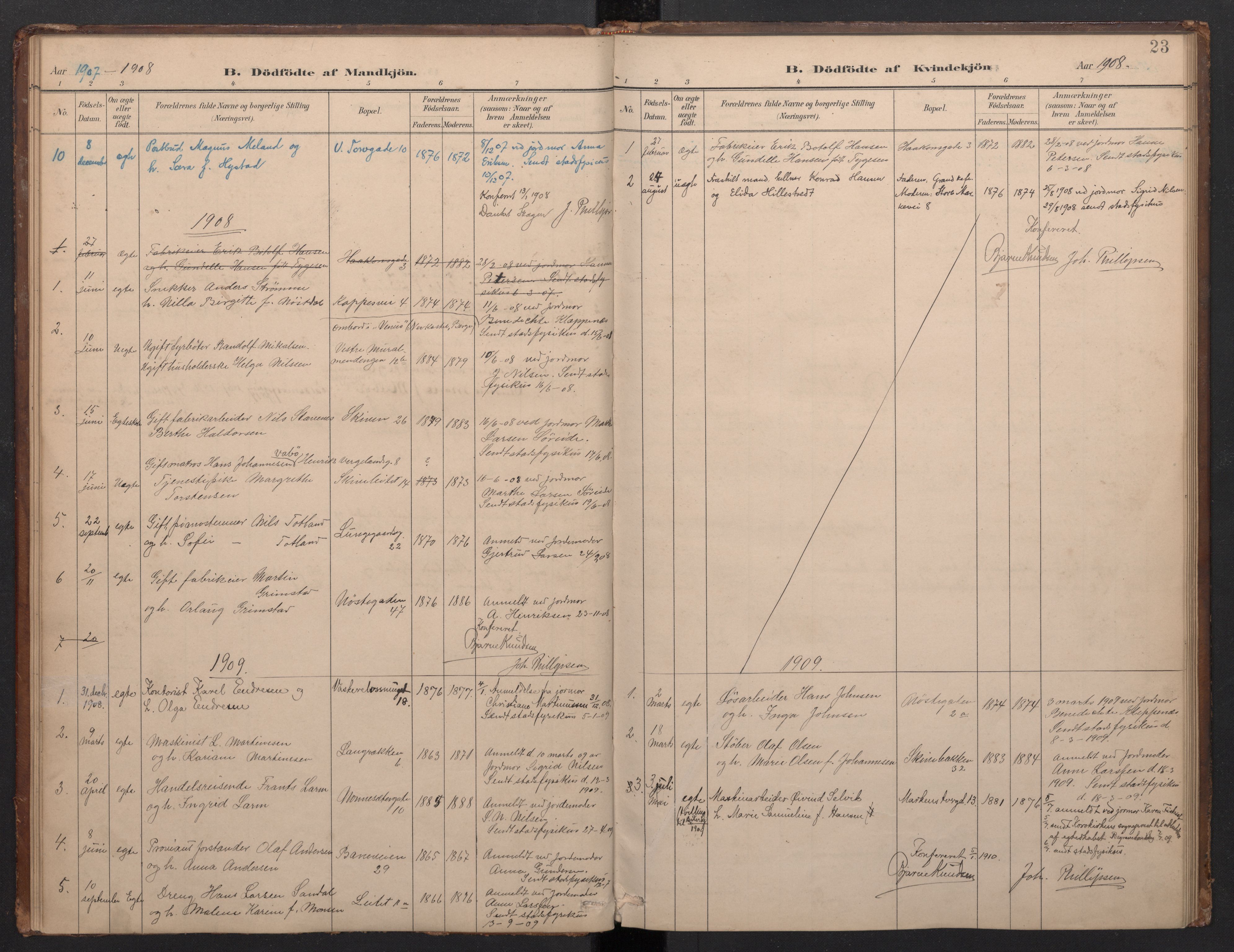 Domkirken sokneprestembete, SAB/A-74801/H/Haa/L0049: Parish register (official) no. G 1, 1882-1922, p. 22b-23a