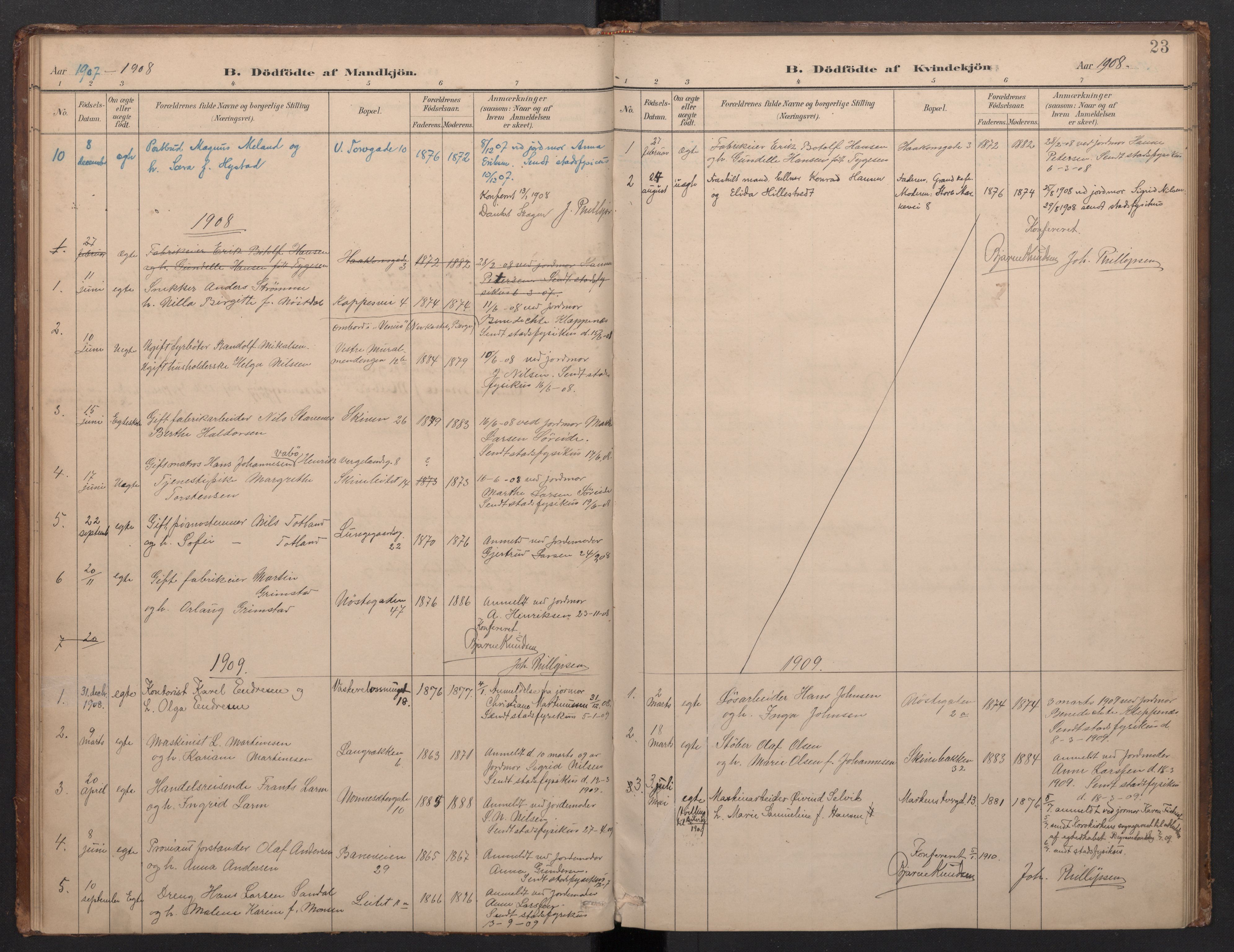 Domkirken sokneprestembete, AV/SAB-A-74801/H/Haa/L0049: Parish register (official) no. G 1, 1882-1922, p. 22b-23a