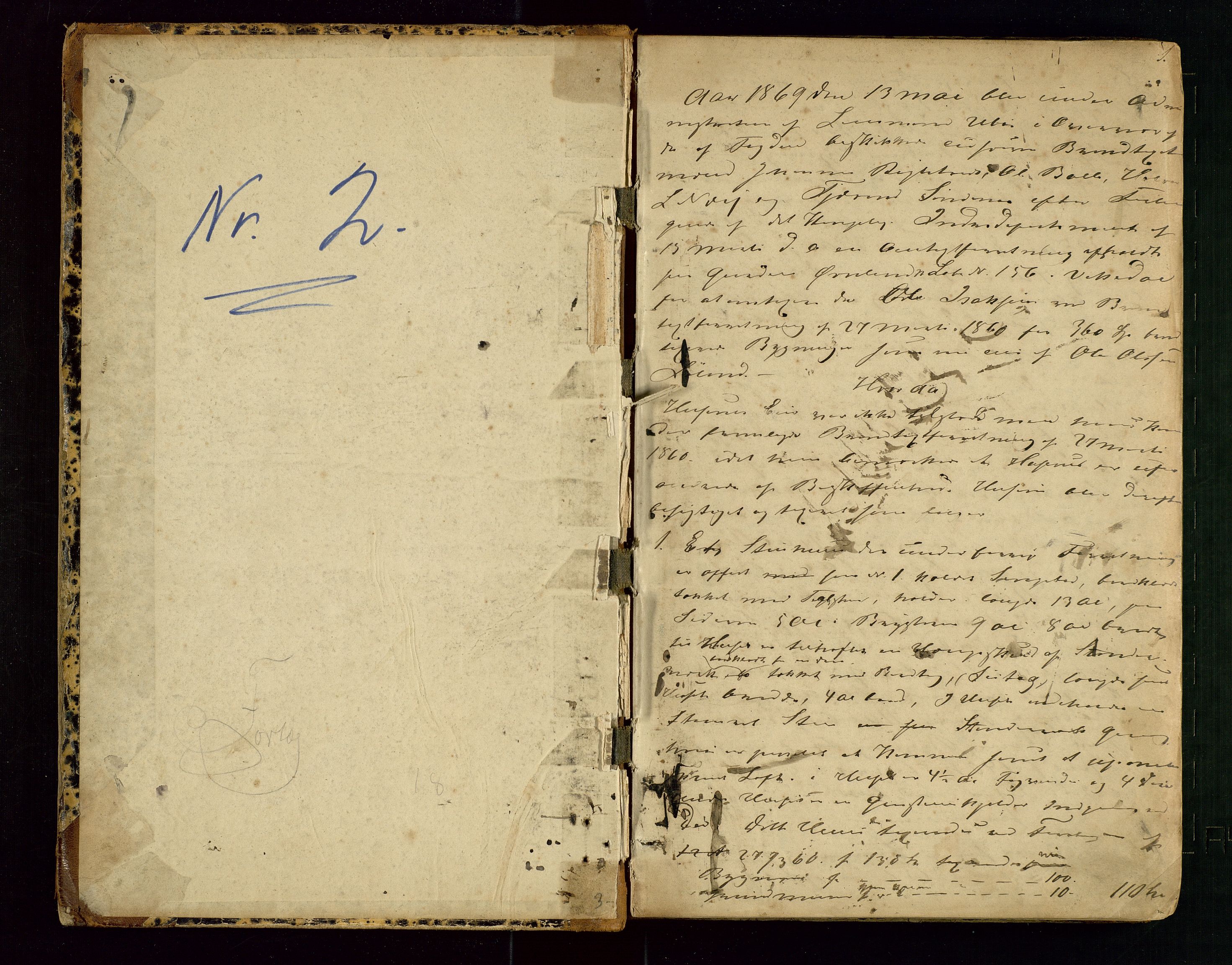 Vikedal lensmannskontor, AV/SAST-A-100179/Gob/L0002: Branntakstprotokoll, 1869-1881, p. 1a