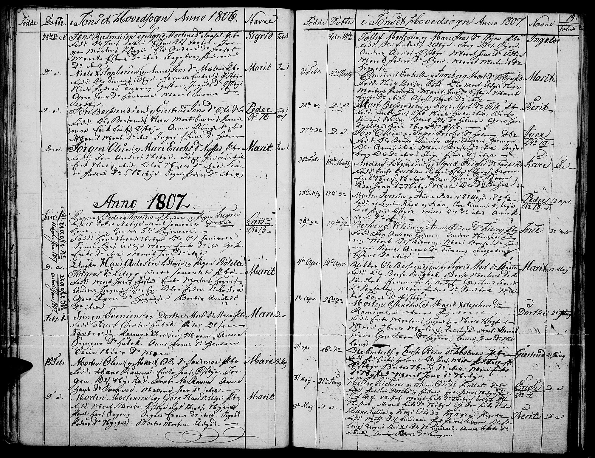 Tynset prestekontor, SAH/PREST-058/H/Ha/Haa/L0015: Parish register (official) no. 15, 1801-1814, p. 15